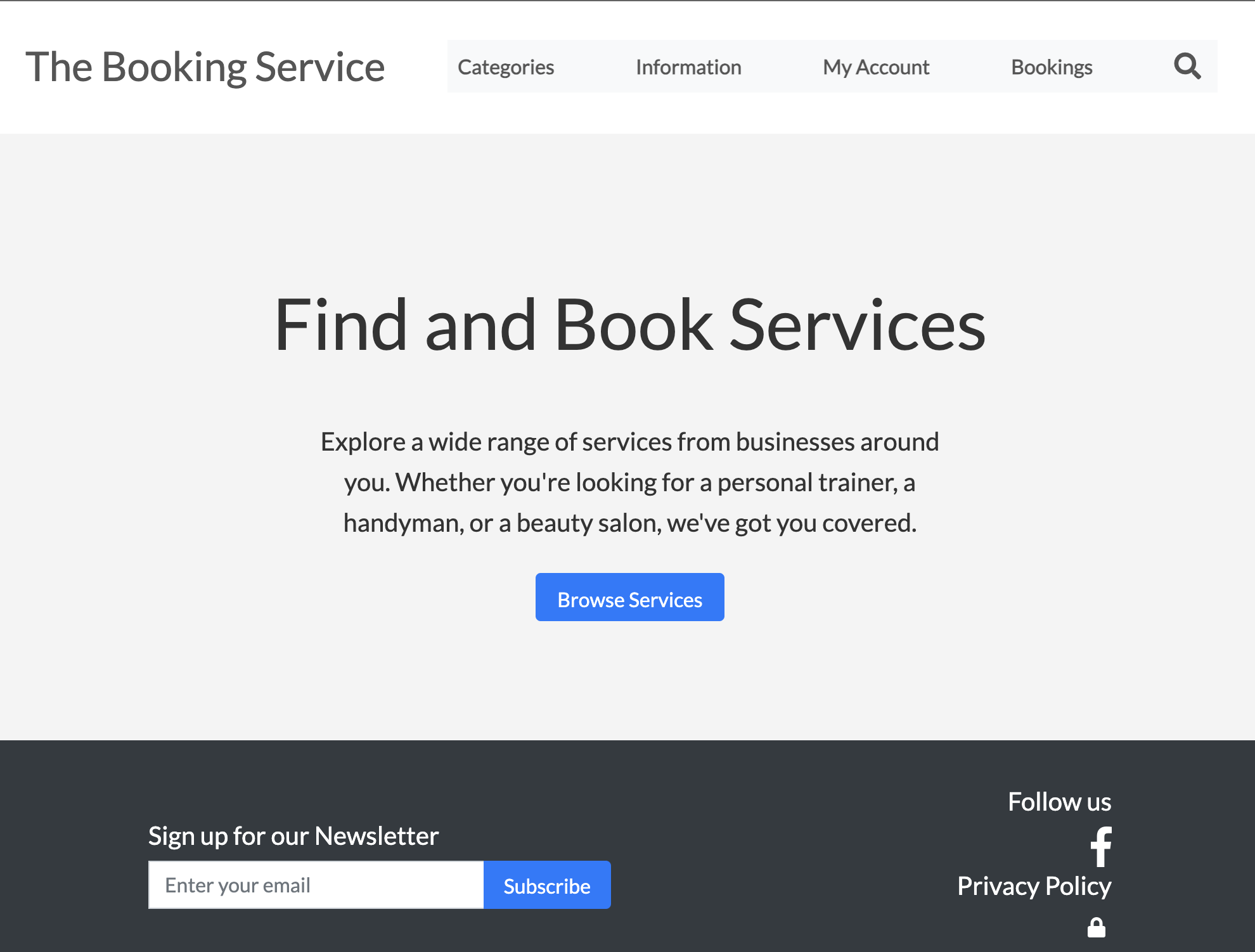 The booking service 2