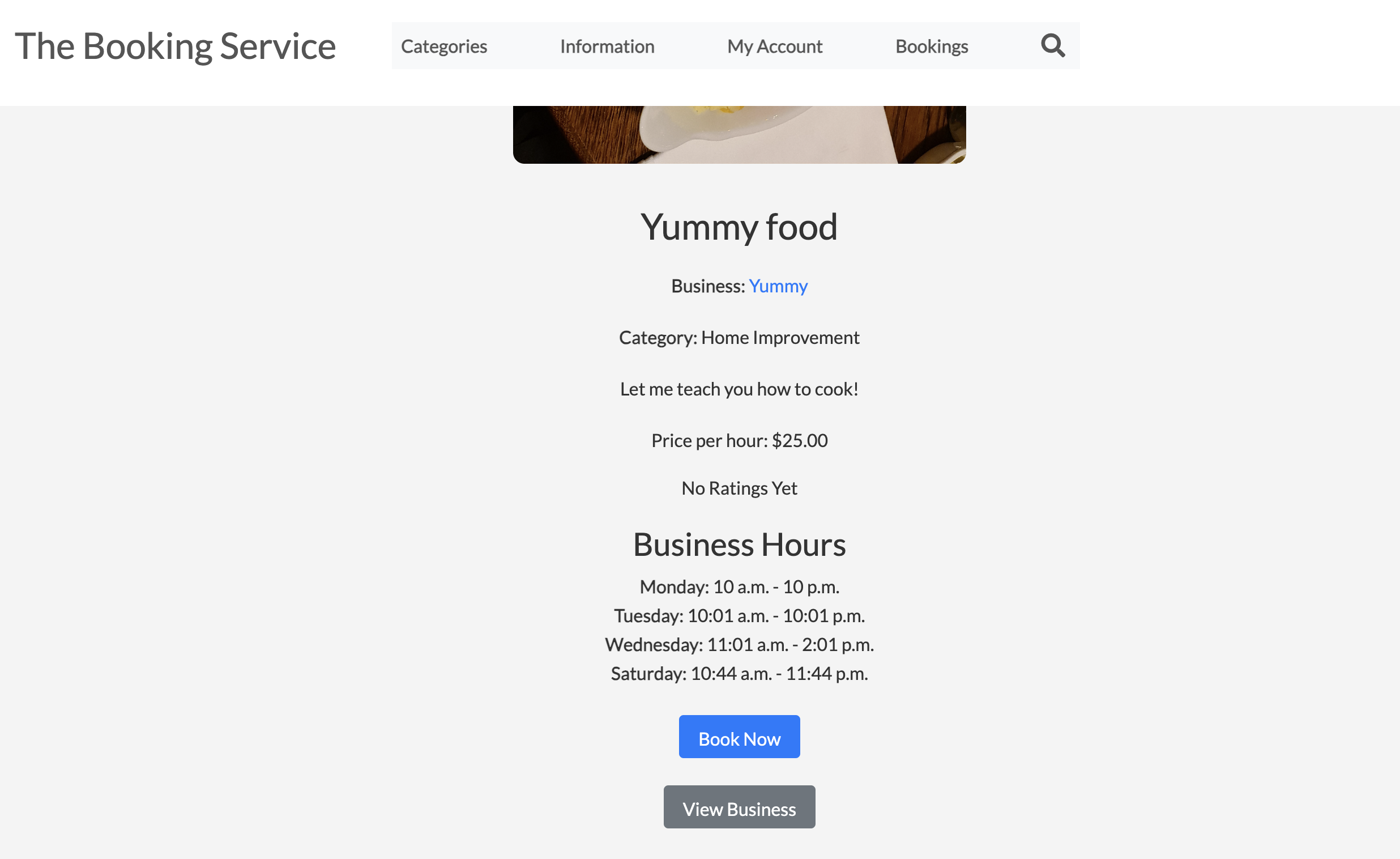 The booking service 3