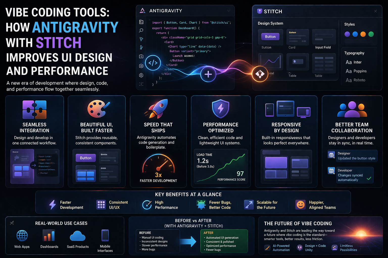 Vibe Coding Tools: How Antigravity with Stitch Improves UI Design and Performance