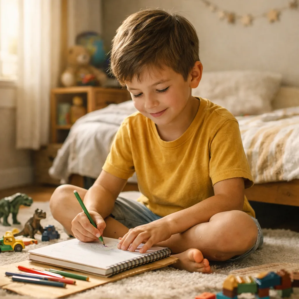 Illustration représentant un accompagnement pour enfant en sophrologie