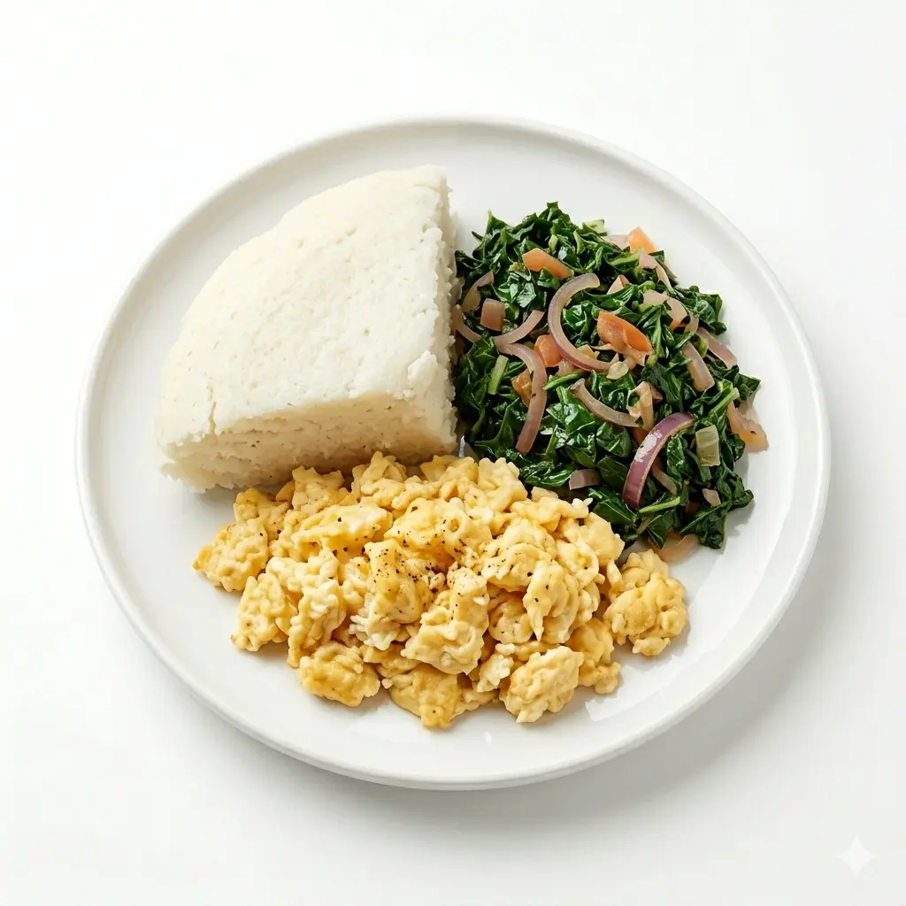 Ugali Sukuma Wiki Eggs