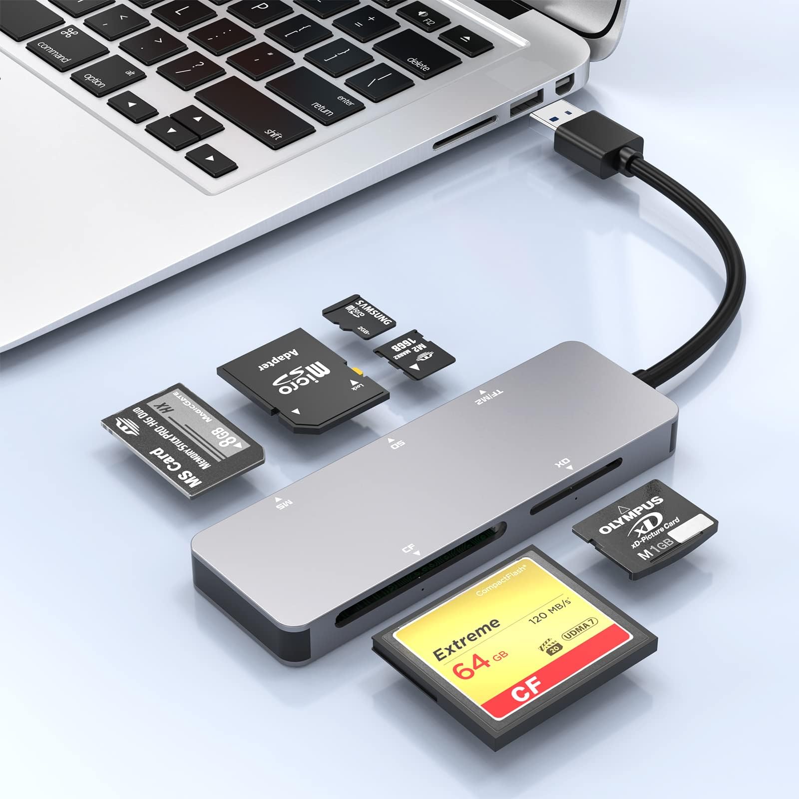 قارئ كروت SD/MicroSD USB-C