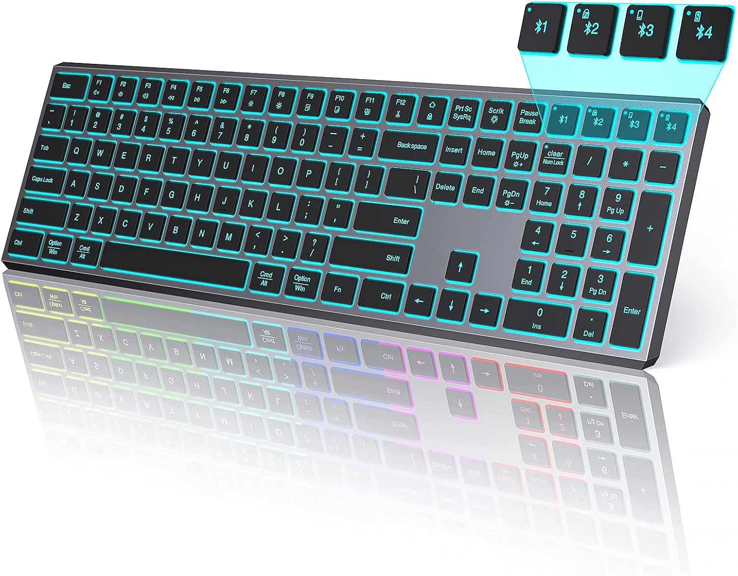 كيبورد لاسلكي رفيع بإضاءة