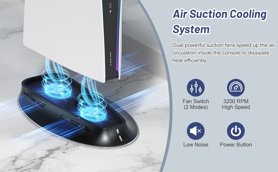 ستاند PS5 عمودي مع تبريد