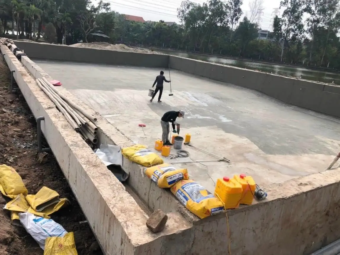 Quy trình chống thấm hồ bơi
