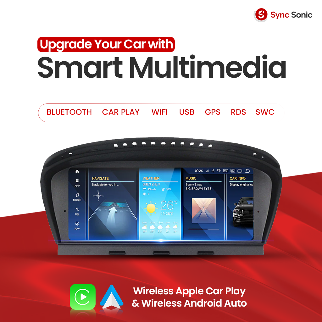 BMW 3 5 6 Series E90 E91 E92 E93 E60 E61 E62 E63 E64 Android 14 Car Stereo Head Unit | CarPlay Android Auto CCC & CIC view 2