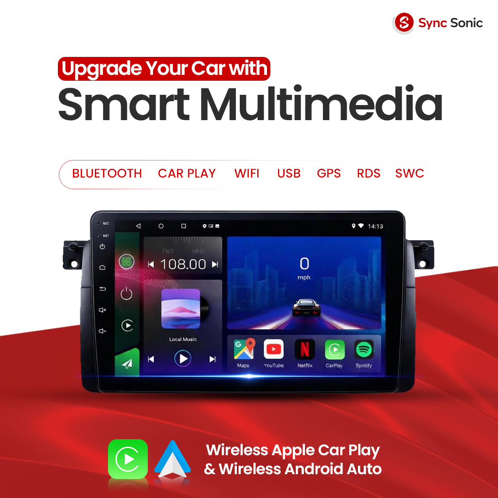 BMW 3 Series E46 1997-2006 Android 15 Car Stereo Head Unit | CarPlay Android Auto view 2