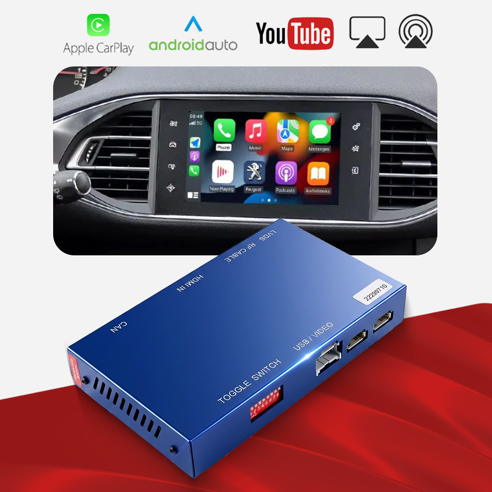 For DS Citroen Peugeot Wireless Apple CarPlay Retrofit Android Auto SMEG & MRN view 2