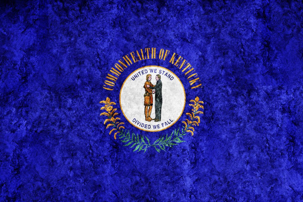Kentucky state flag for the page on the statistics for each Kentucky Lottery Scratch-off games