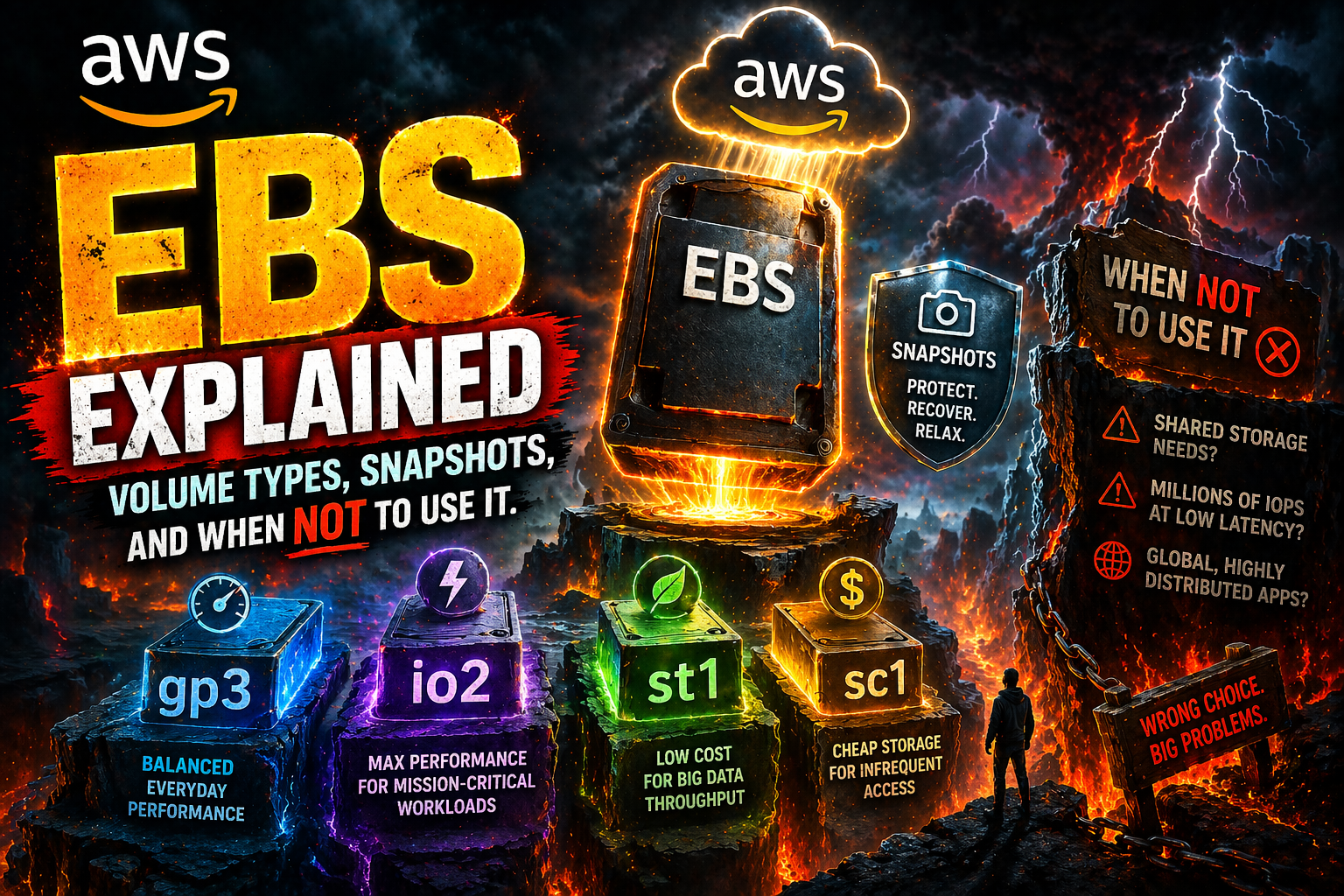 AWS EBS Explained: Volume Types, Snapshots, and When NOT to Use It