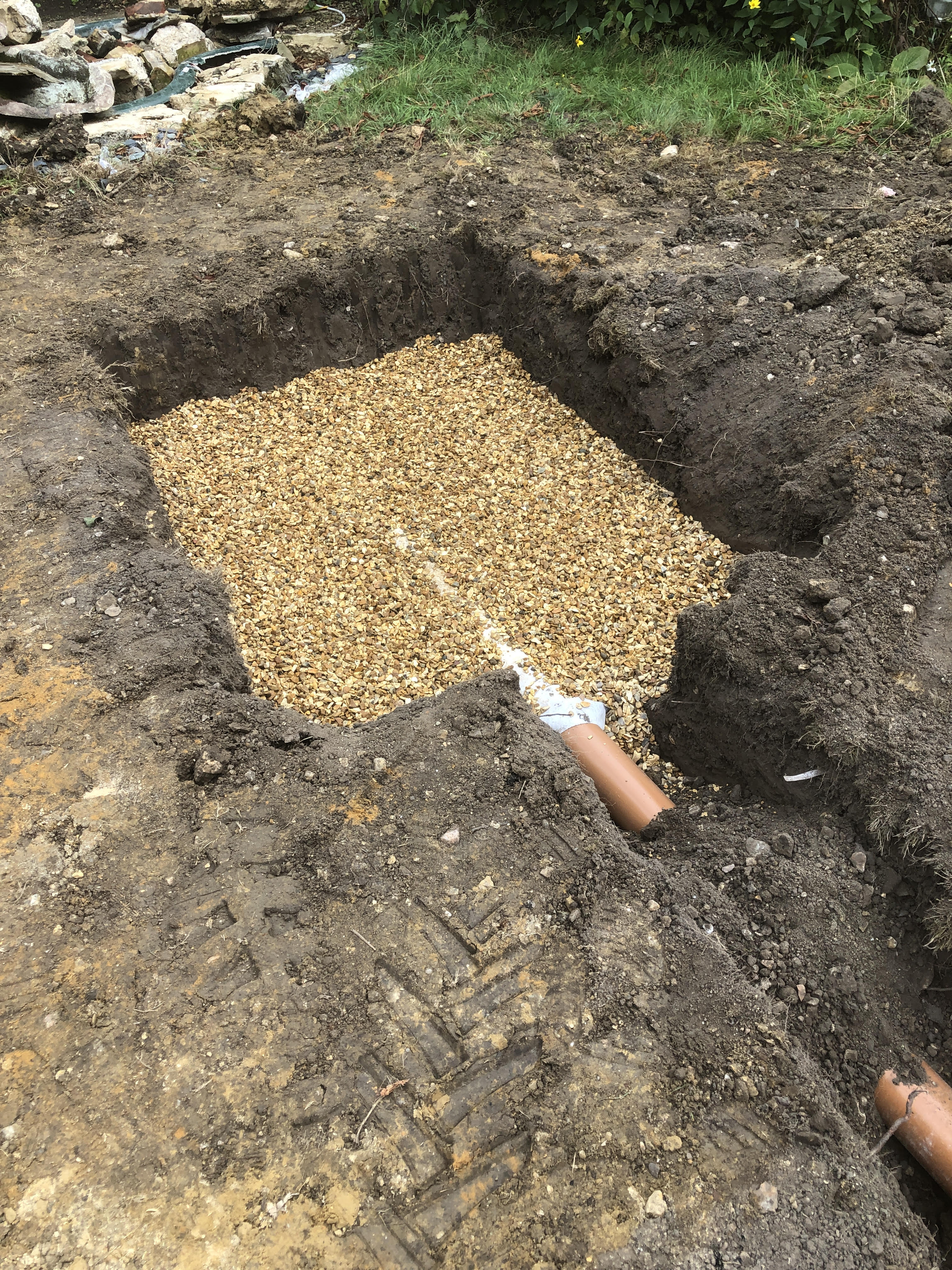 Soak away installed