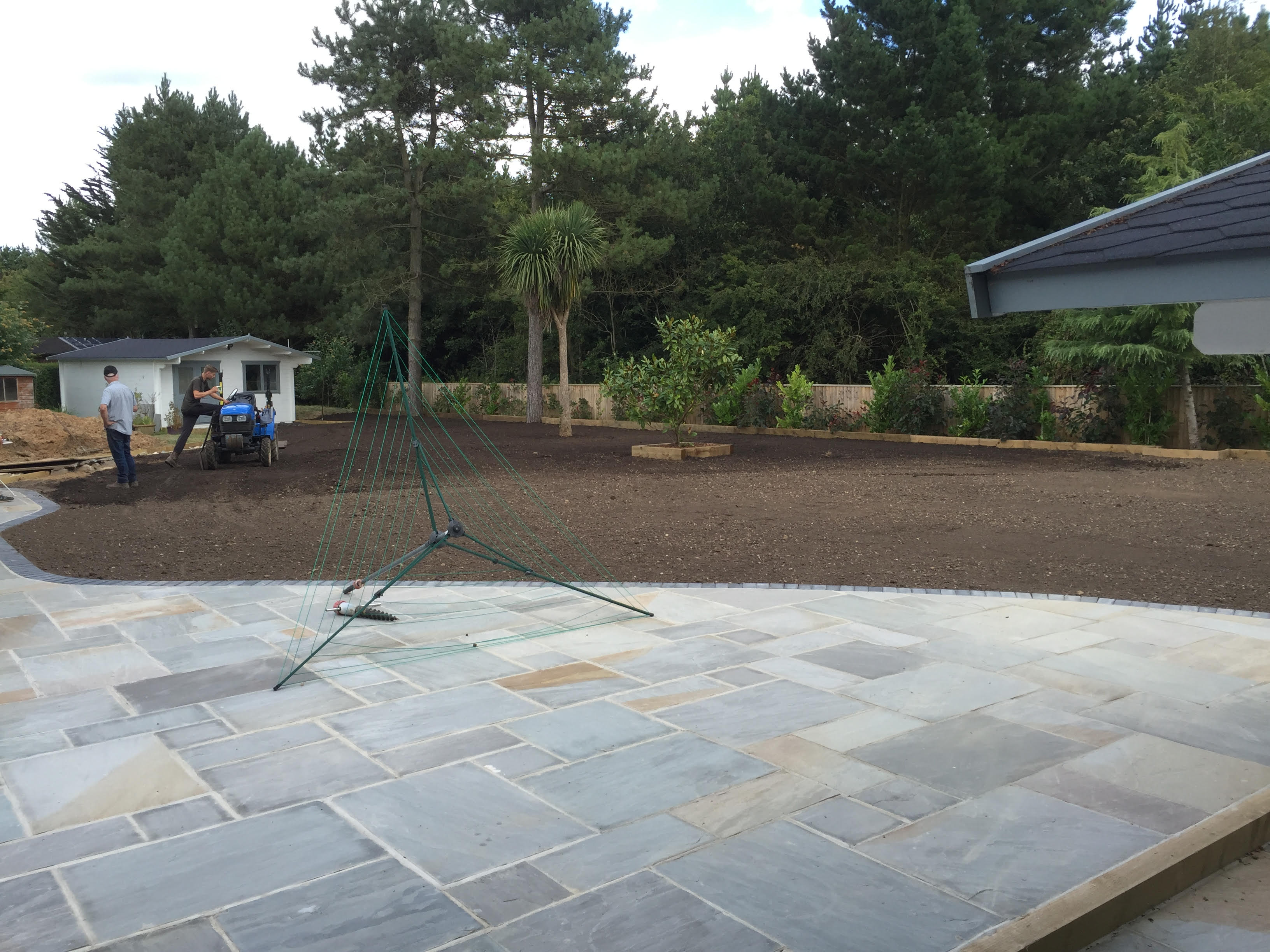 Slabbing and landscaping