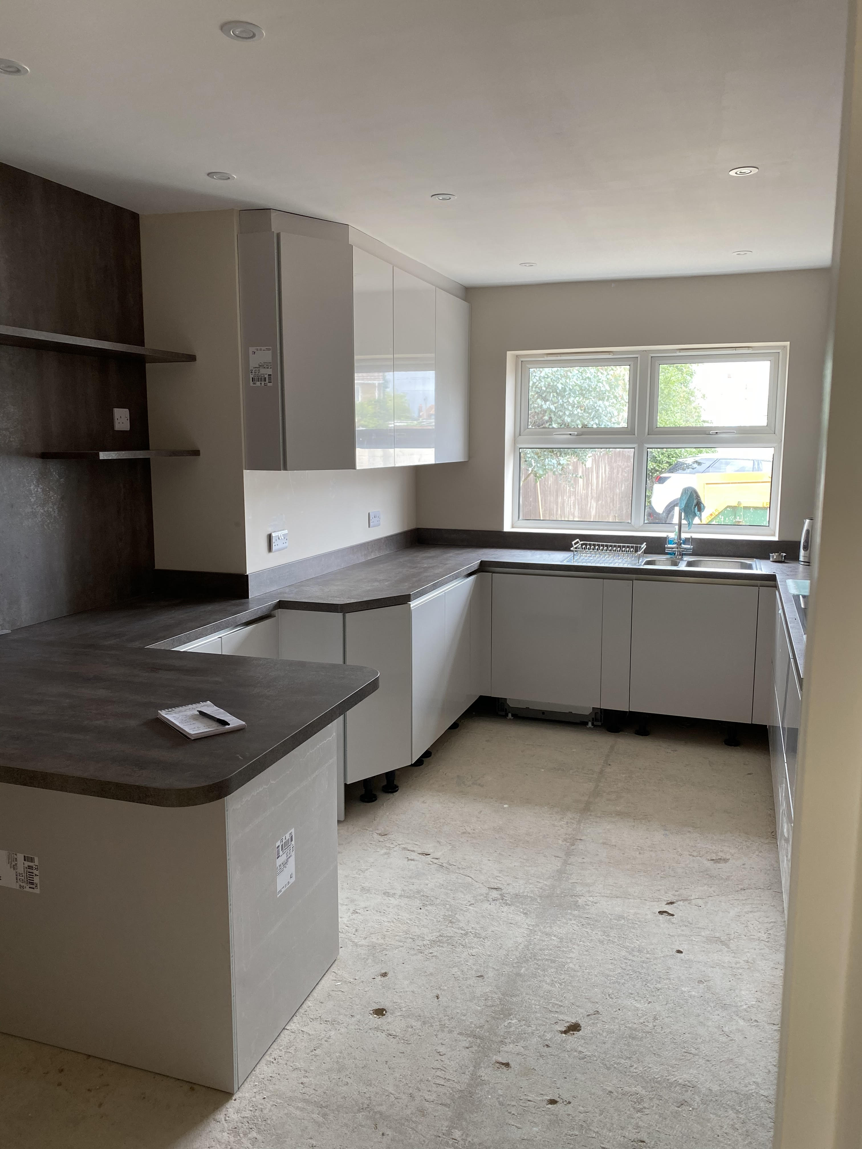 New kitchen supplied and fitted
