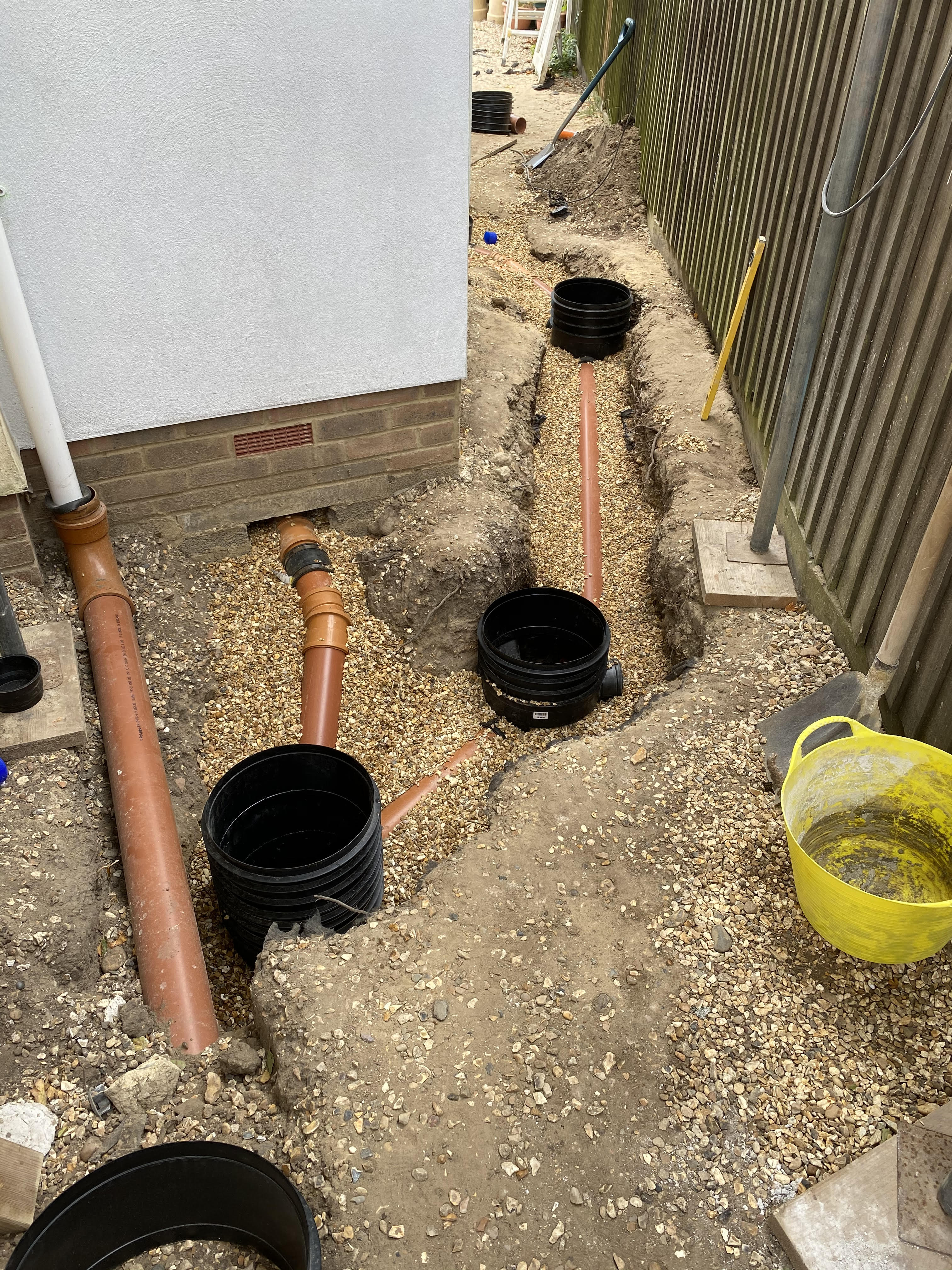 New drains installed