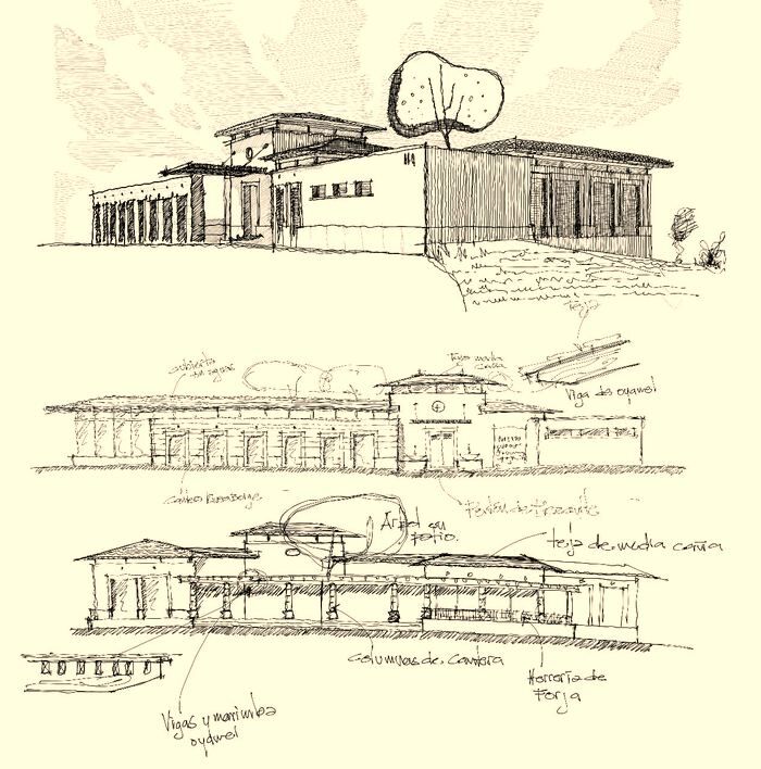 Boceto fundacional — The Hacienda, Casa Club Monte Azul