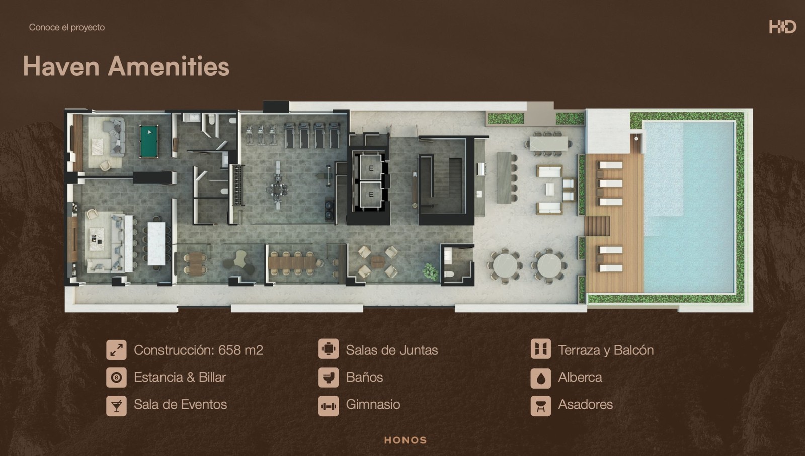 Plano Haven Amenities 658m2