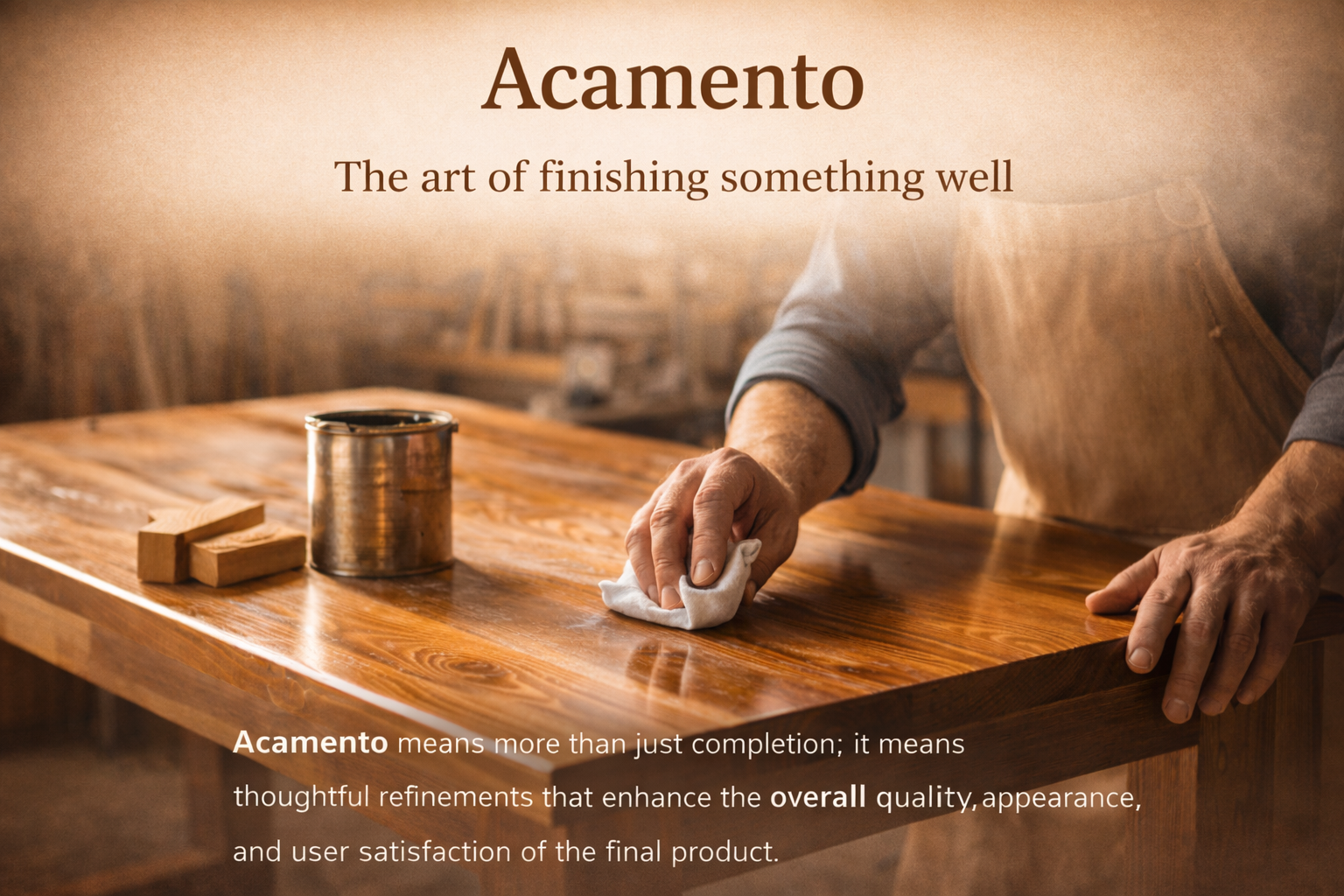 Acamento: The Art of Finishing with Precision, Purpose, and Pride