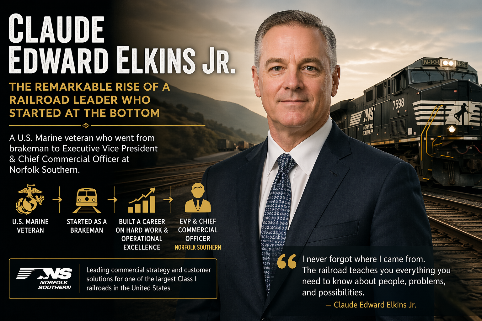 Claude Edward Elkins Jr.: The Remarkable Rise of a Railroad Leader Who Started at the Bottom