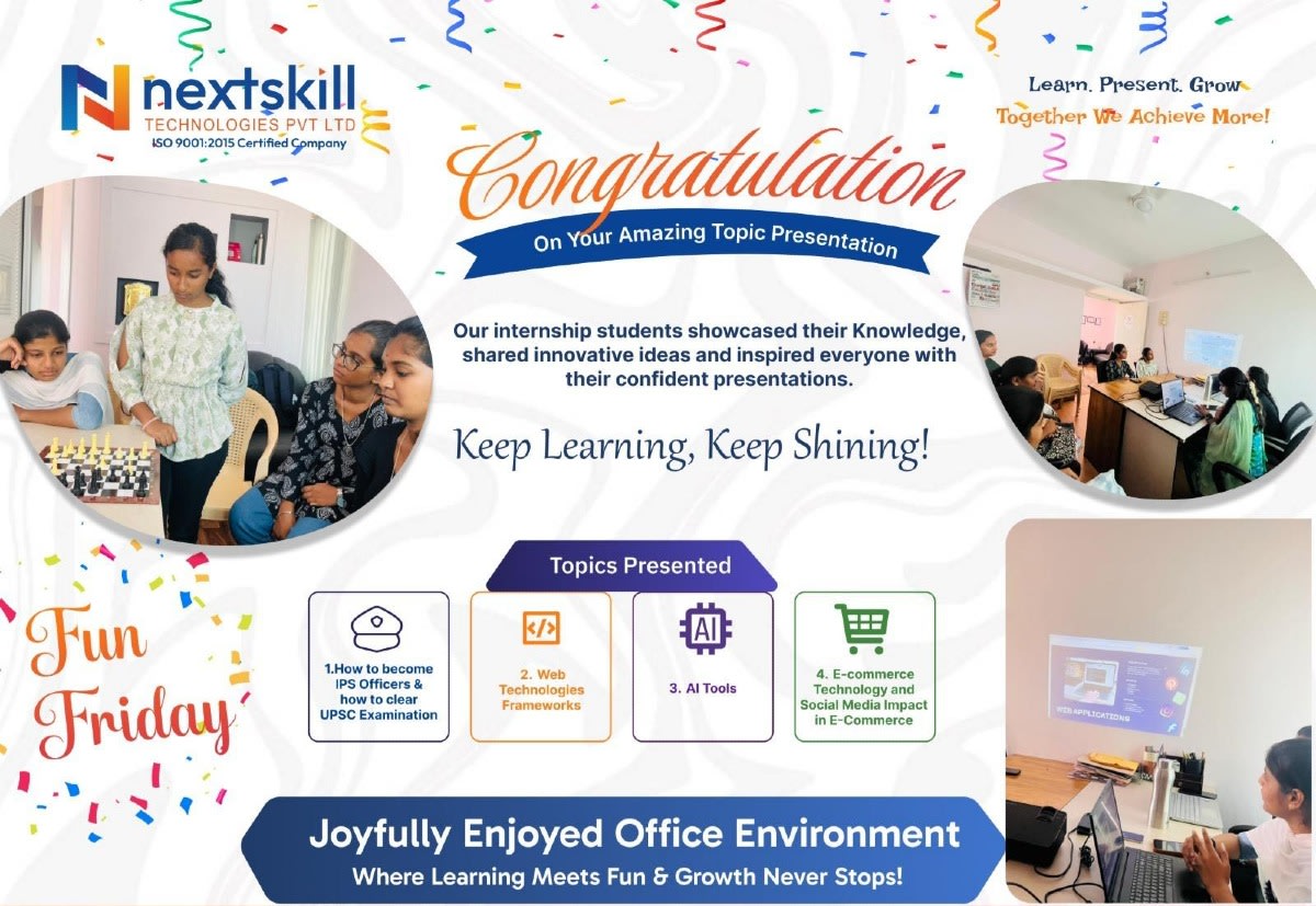 Fun Friday — Internship Topic Presentation Day