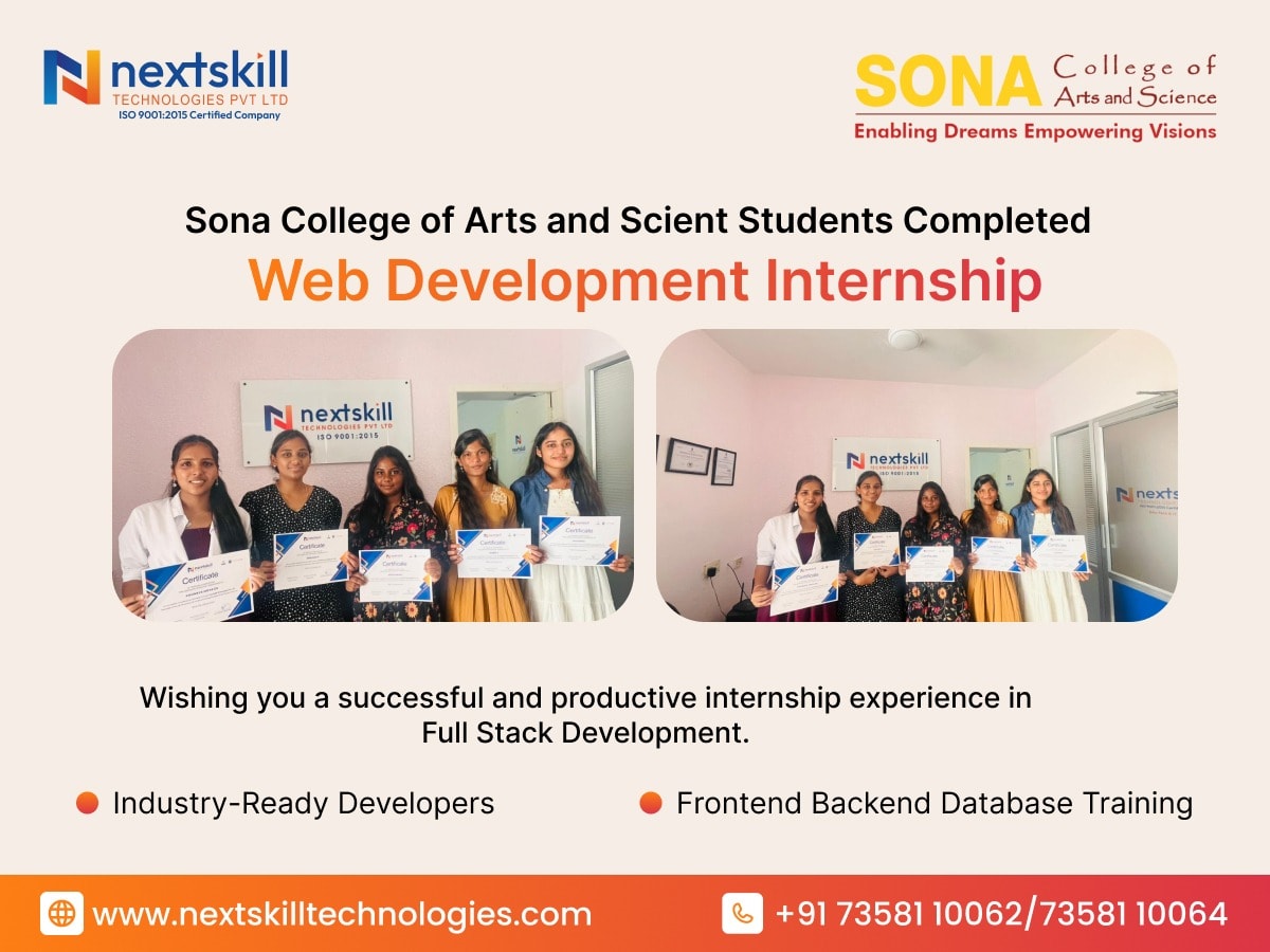 Web Development Internship — Sona College of Arts and Science