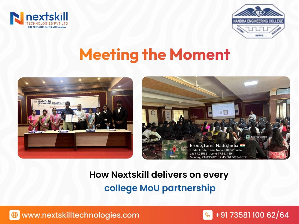 MoU Signing Ceremony — Nextskill Technologies & Nandha Engineering College