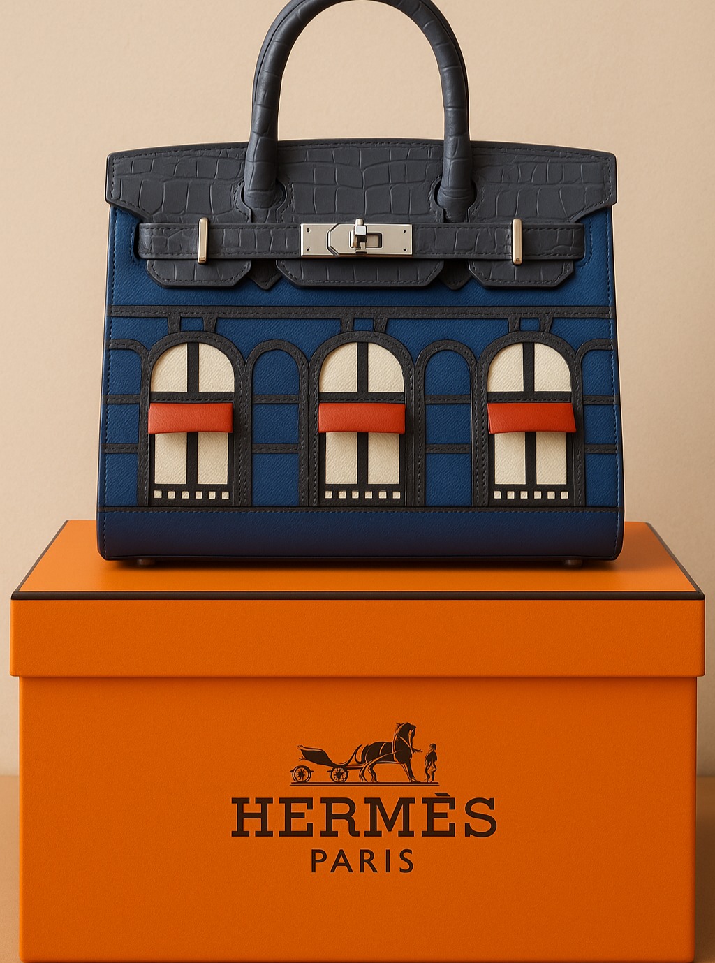 Hermès Birkin 20 Sellier Faubourg Blue  — Bleu