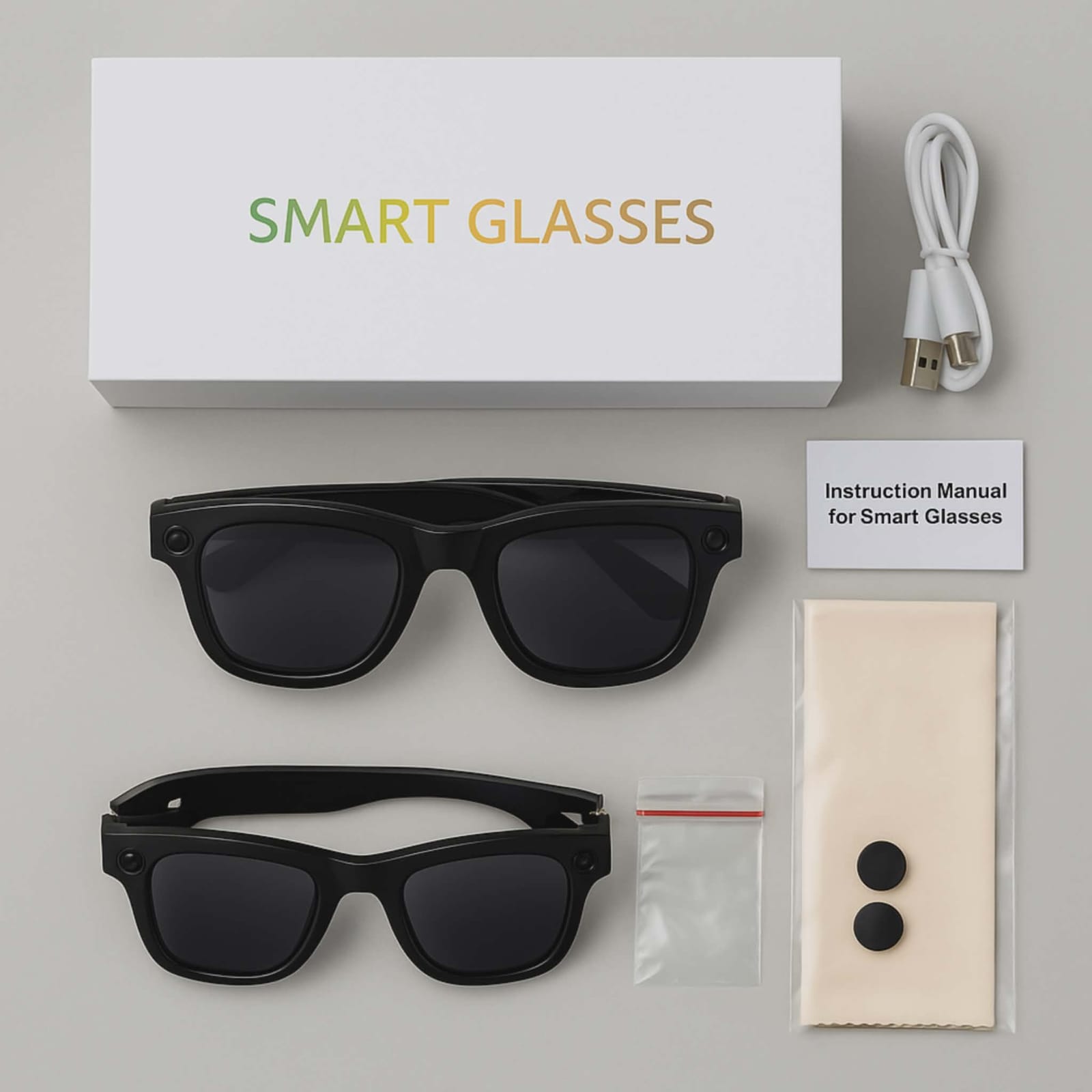 W600 Smart Shooting Glasses — Noir