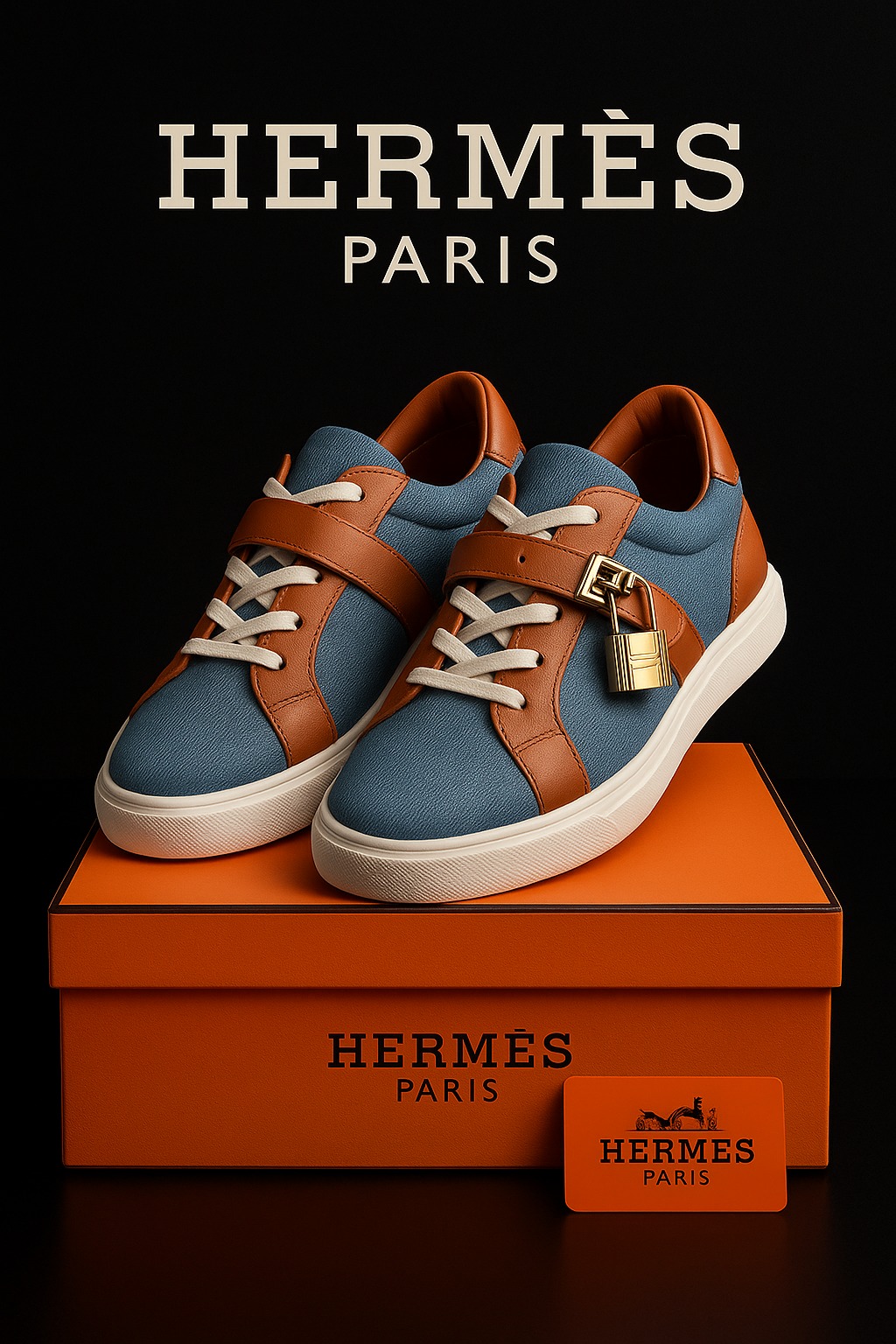 baskets Hermès Day — Bleu