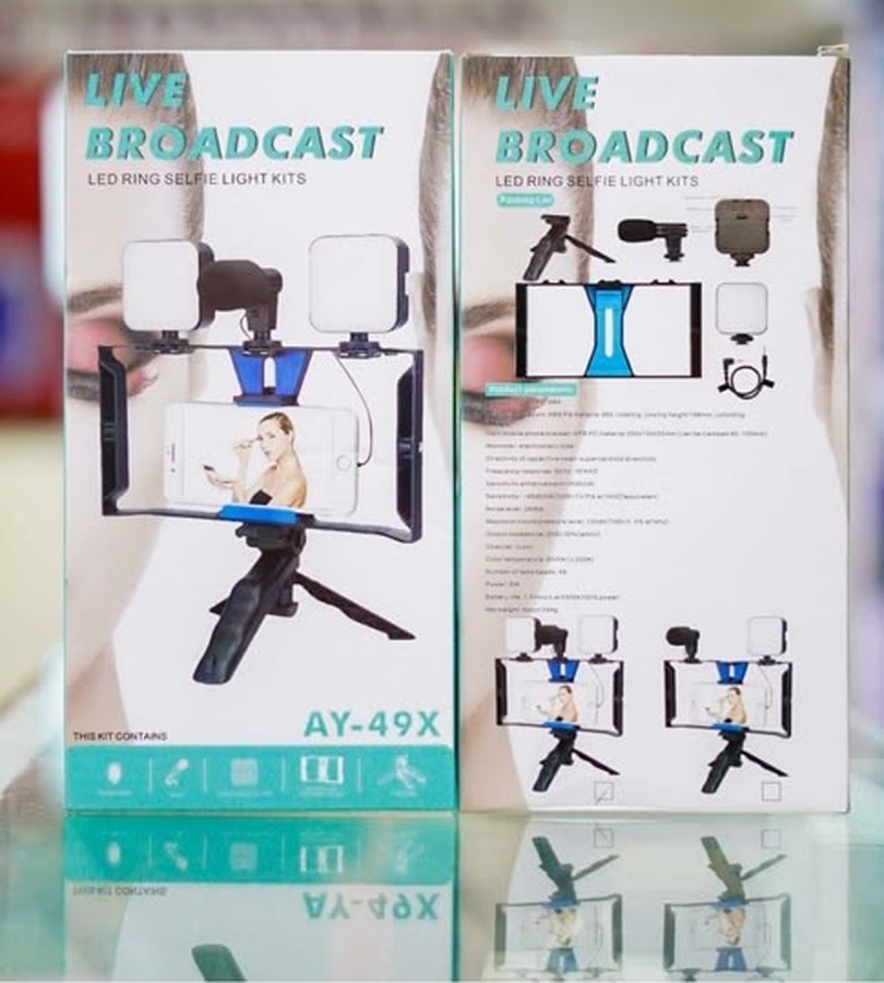 AY-49X Live Broadcast LED Ring Light Kit