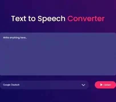 Text-to-Speech Converter Preview
