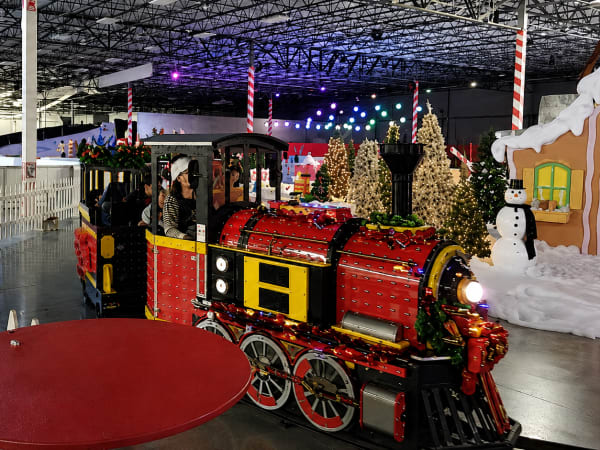 The Texas Flyer at a holiday celebration