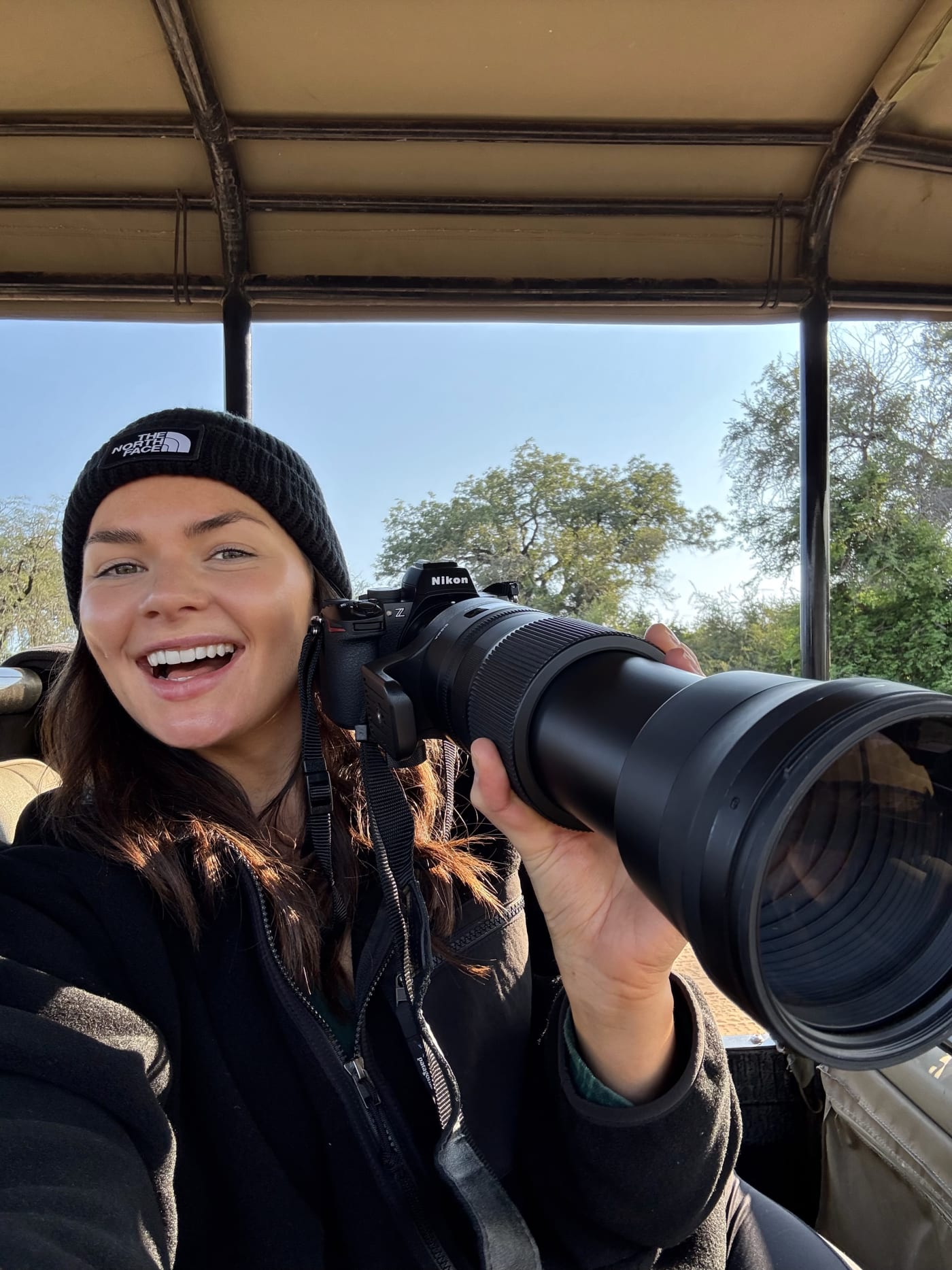 Dani Rayner presenting outdoors in the field