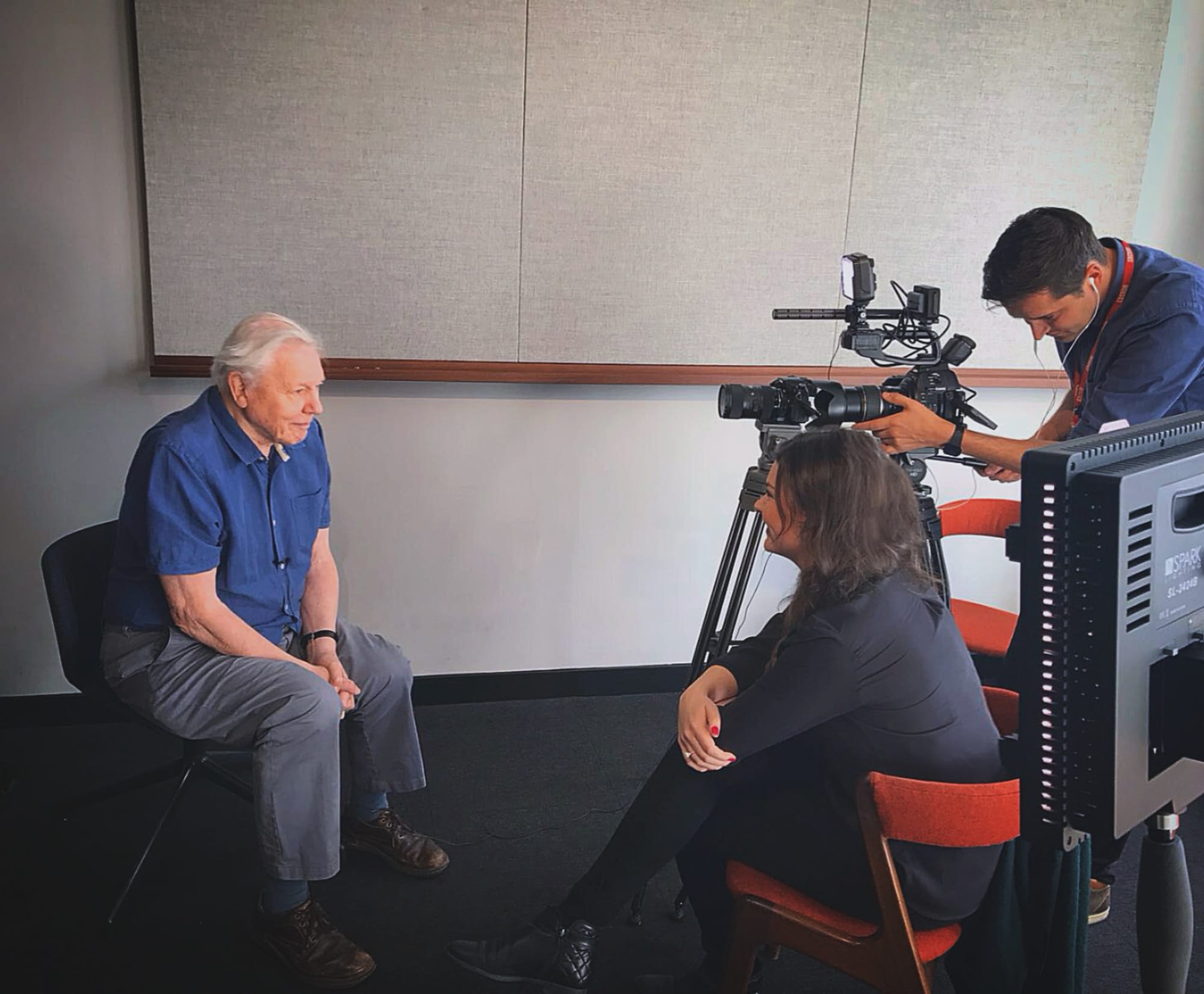 Dani Rayner interviewing Sir David Attenborough