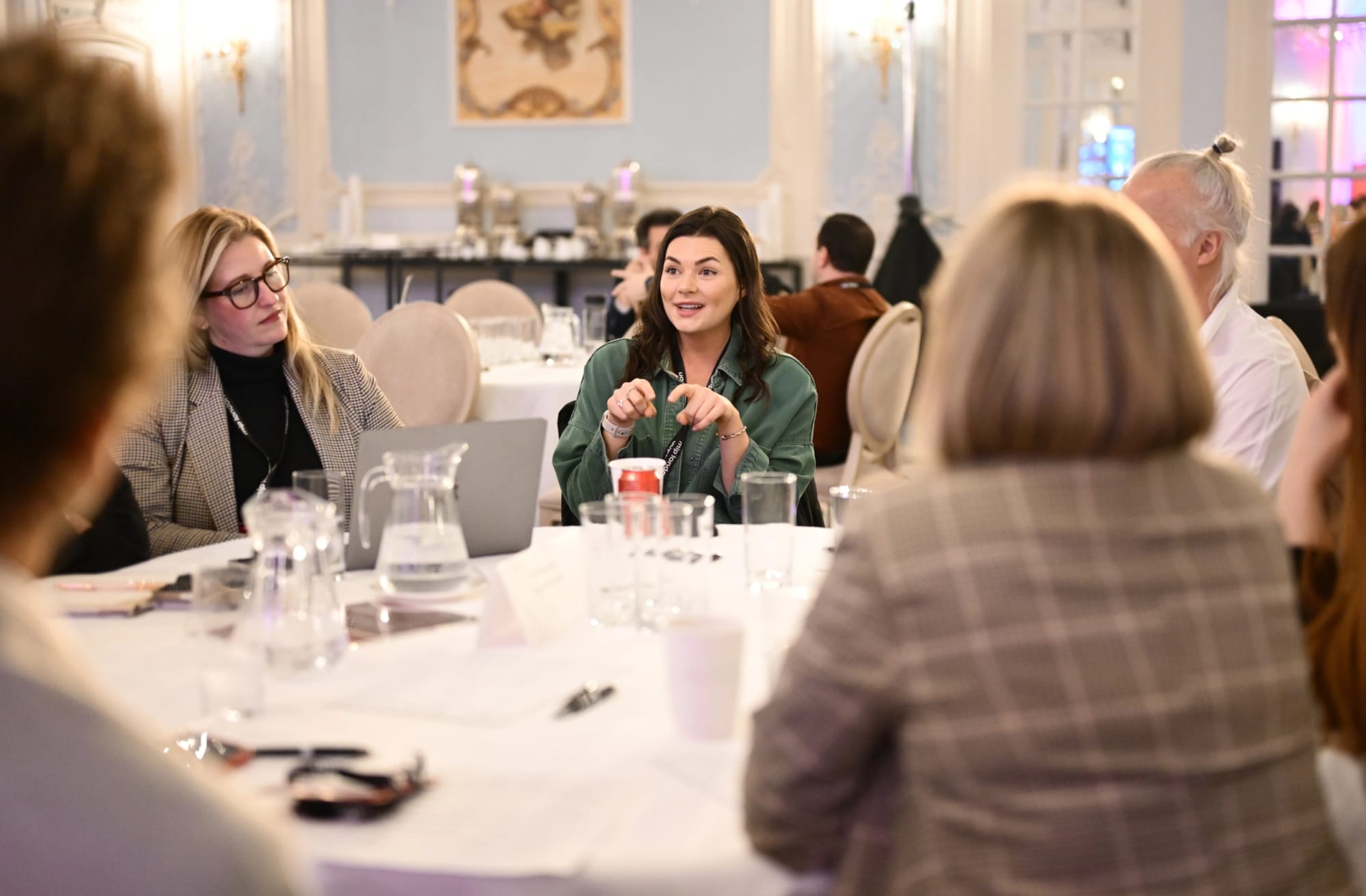 Dani Rayner speaking at a roundtable