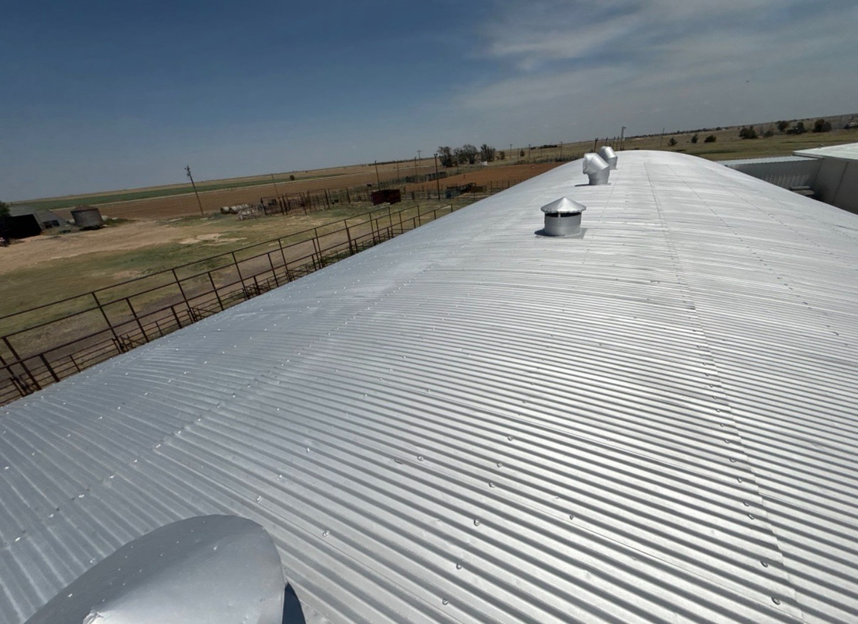 Fairground building commercial roof in Oklahoma by Golden Rule Roofing Group
