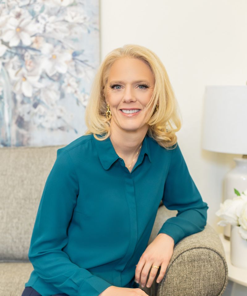 Anne Chester, LCSW, therapist in Southlake, TX, seated in her office
