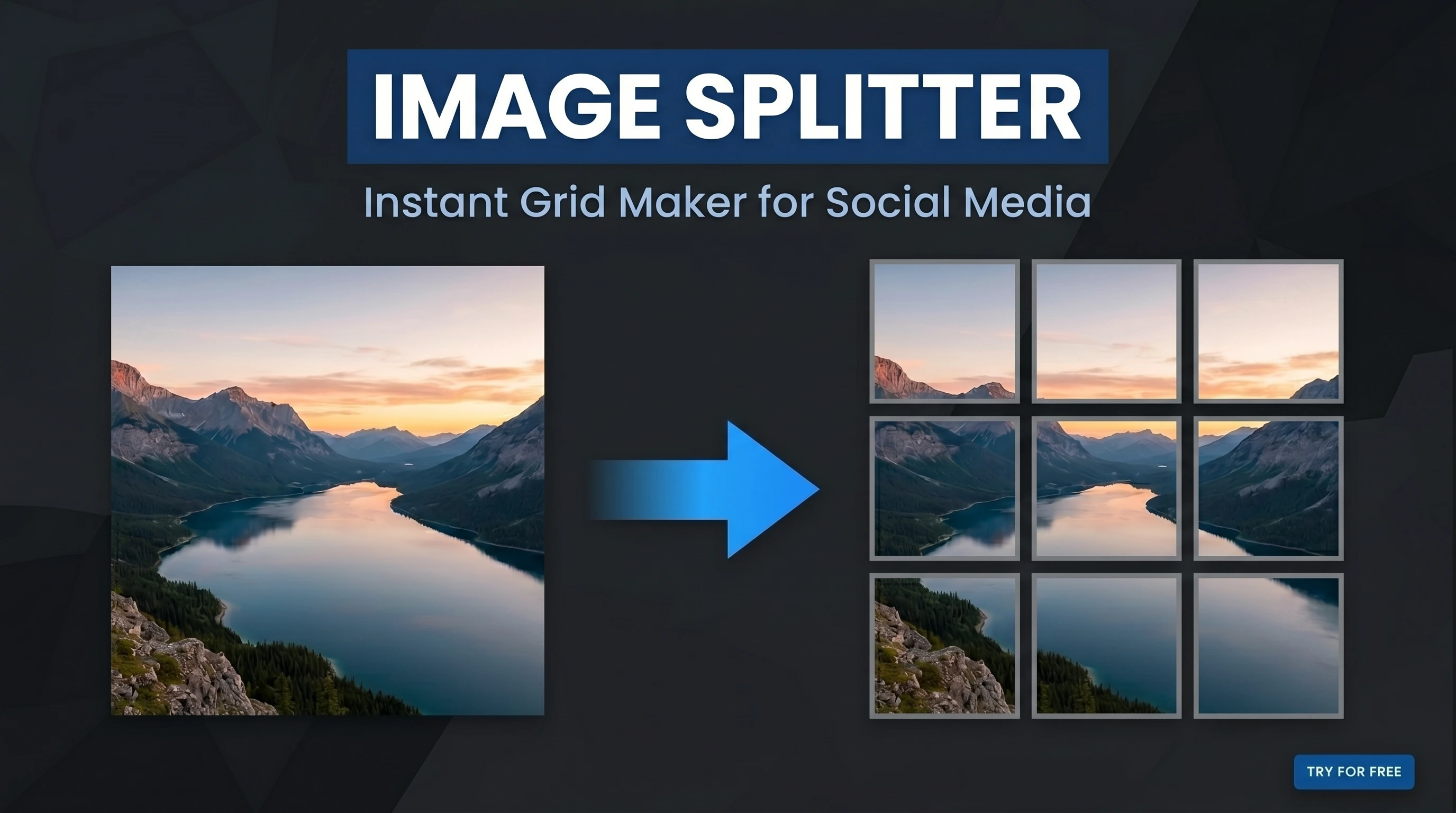 Image Splitter Interface Dark Mode