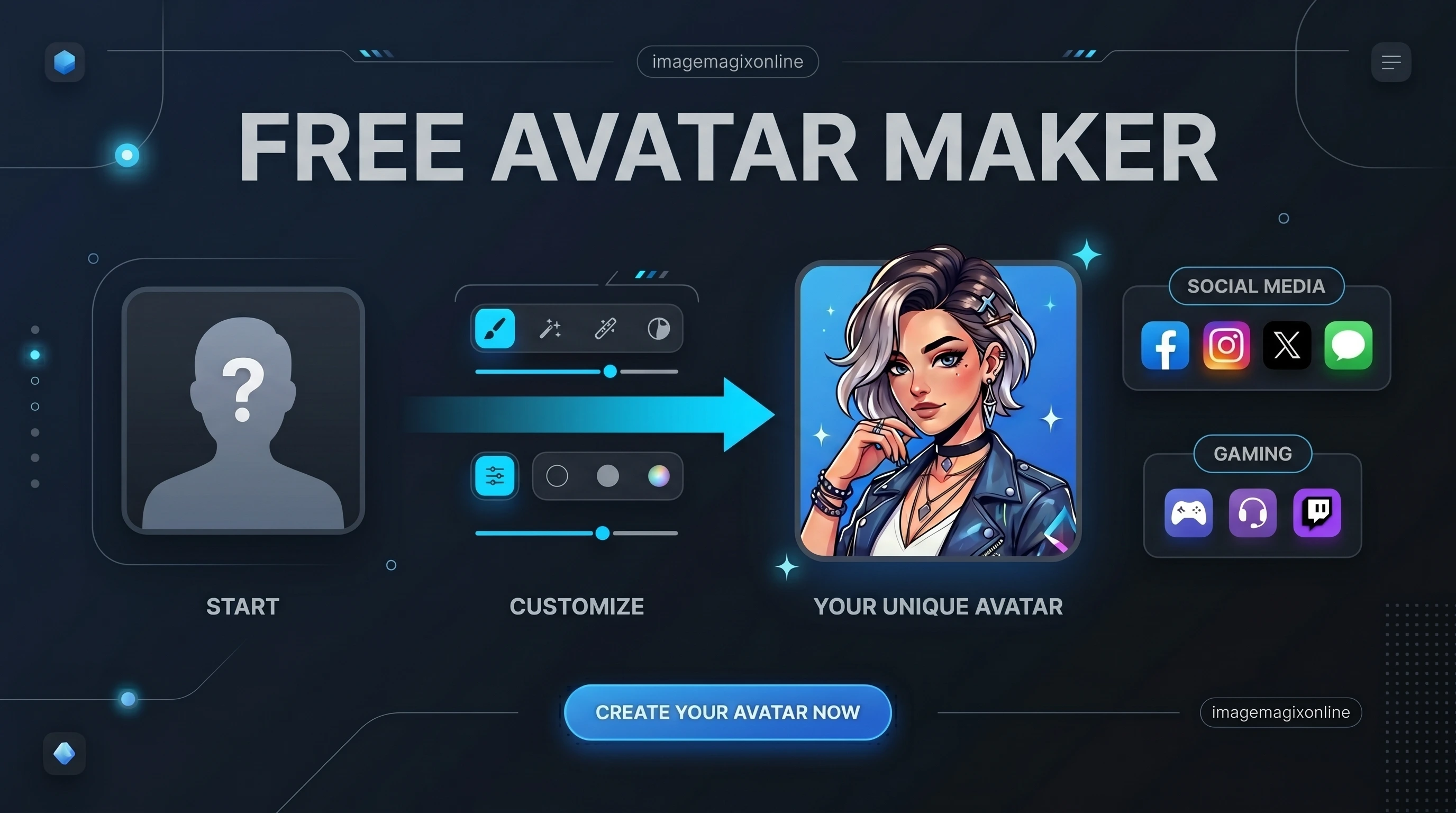 Avatar Maker Preview Dark