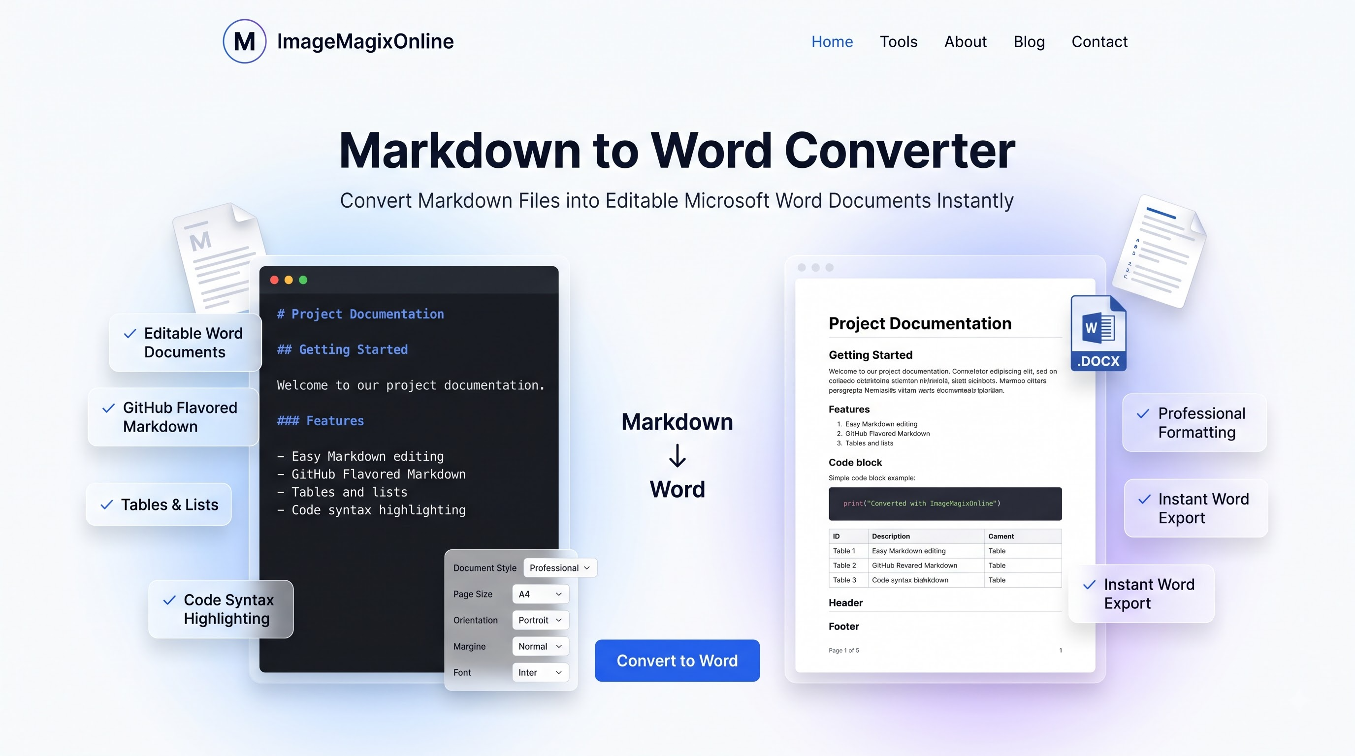Markdown to Word Document Studio Preview Light