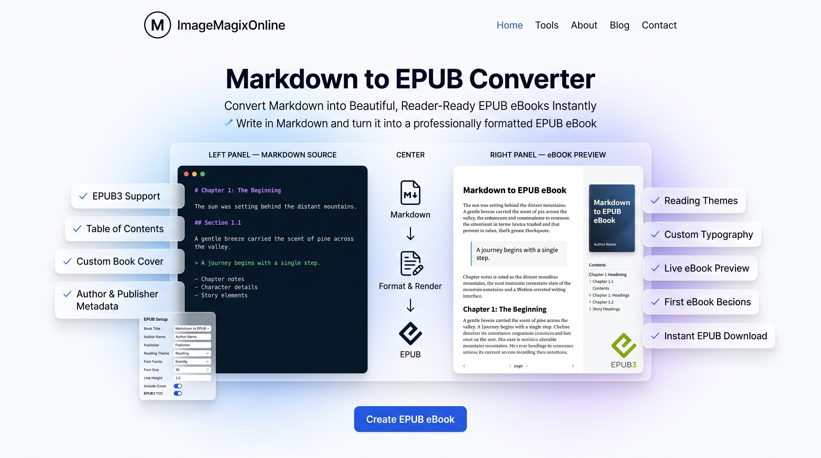 Markdown to EPUB Document Studio Preview Light