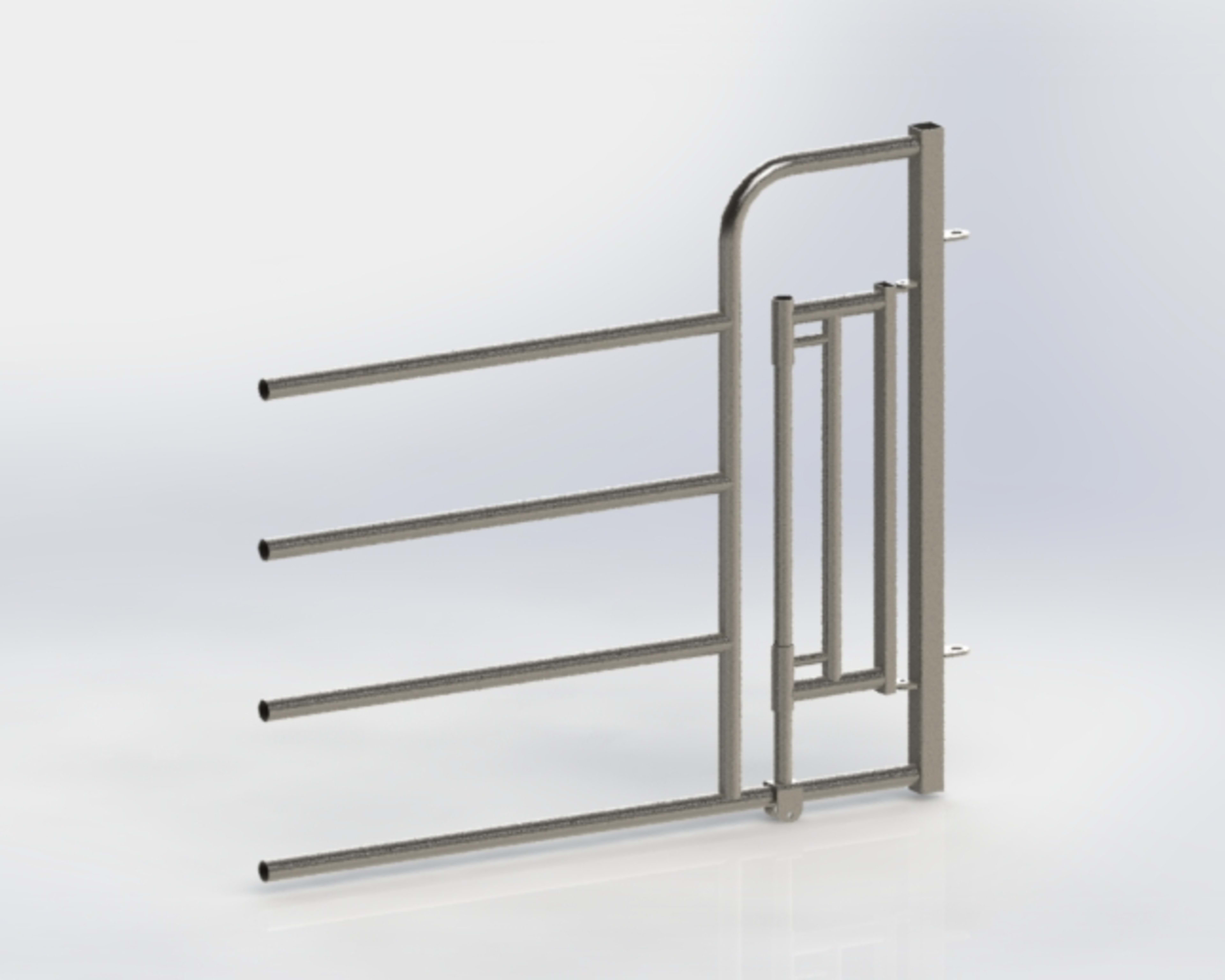 Puerta peatonal (acoplable a puertas cebadero vacuno de 4 tubos Ø60) - 3