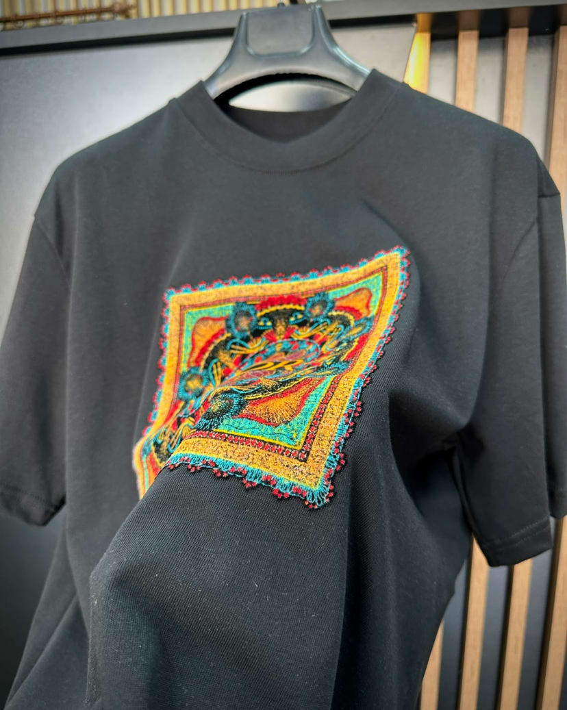 CD KADİFE DİKİM VINTAGE T-SHIRT SİYAH