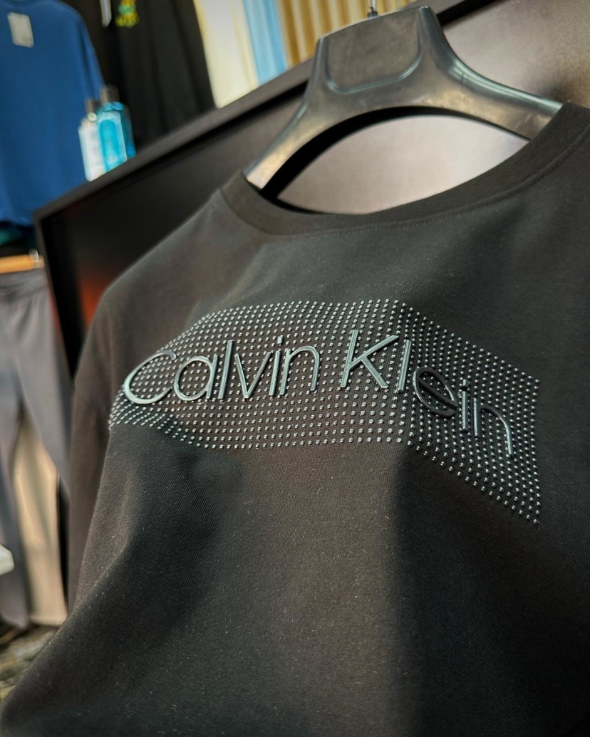 CK T-SHIRT - SİYAH KABARTMA DETAY T-SHIRT SİYAH