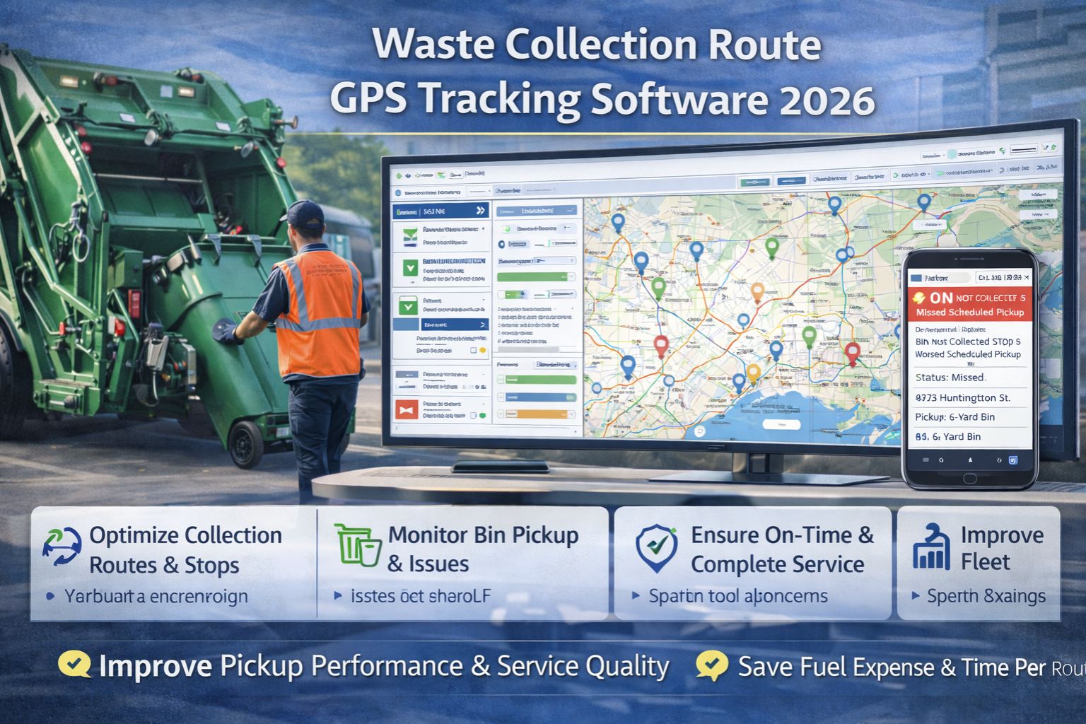 waste collection route GPS tracking software 2026
