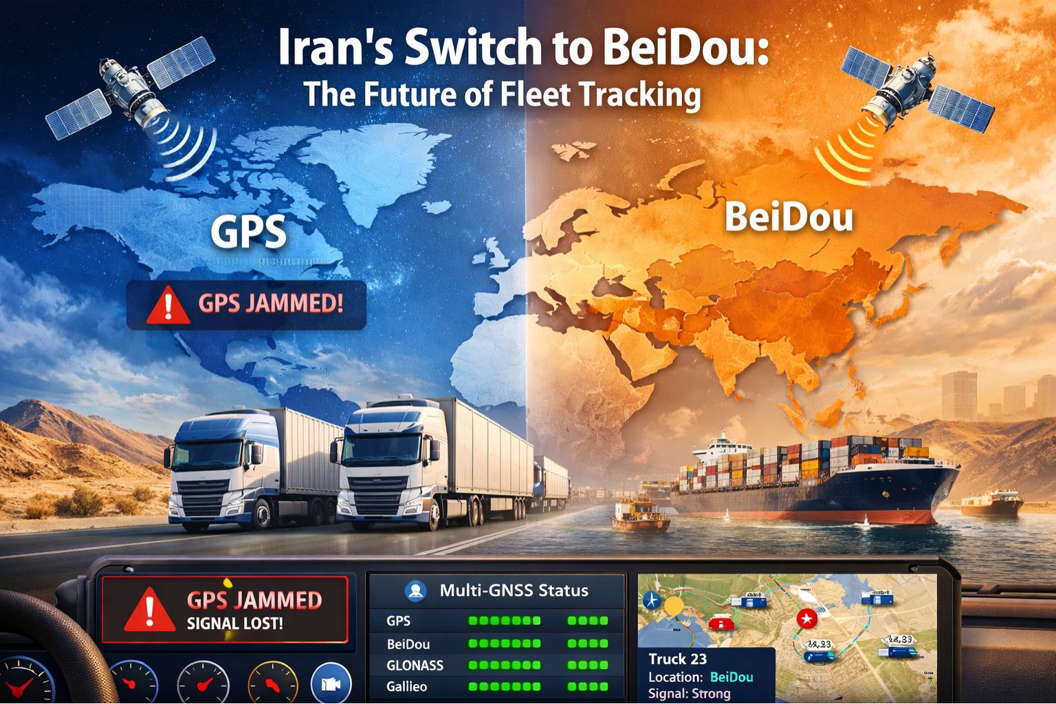 Iran BeiDou GPS switch impact on commercial fleet tracking 2026