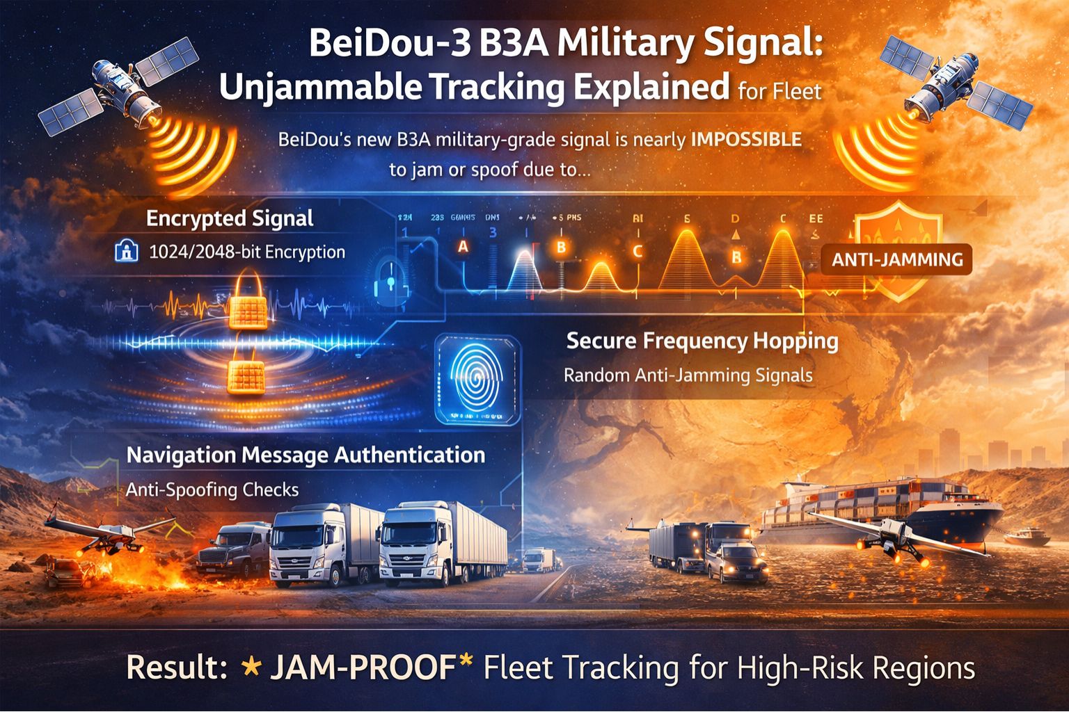 BeiDou-3 B3A military signal unjammable explained for fleet managers
