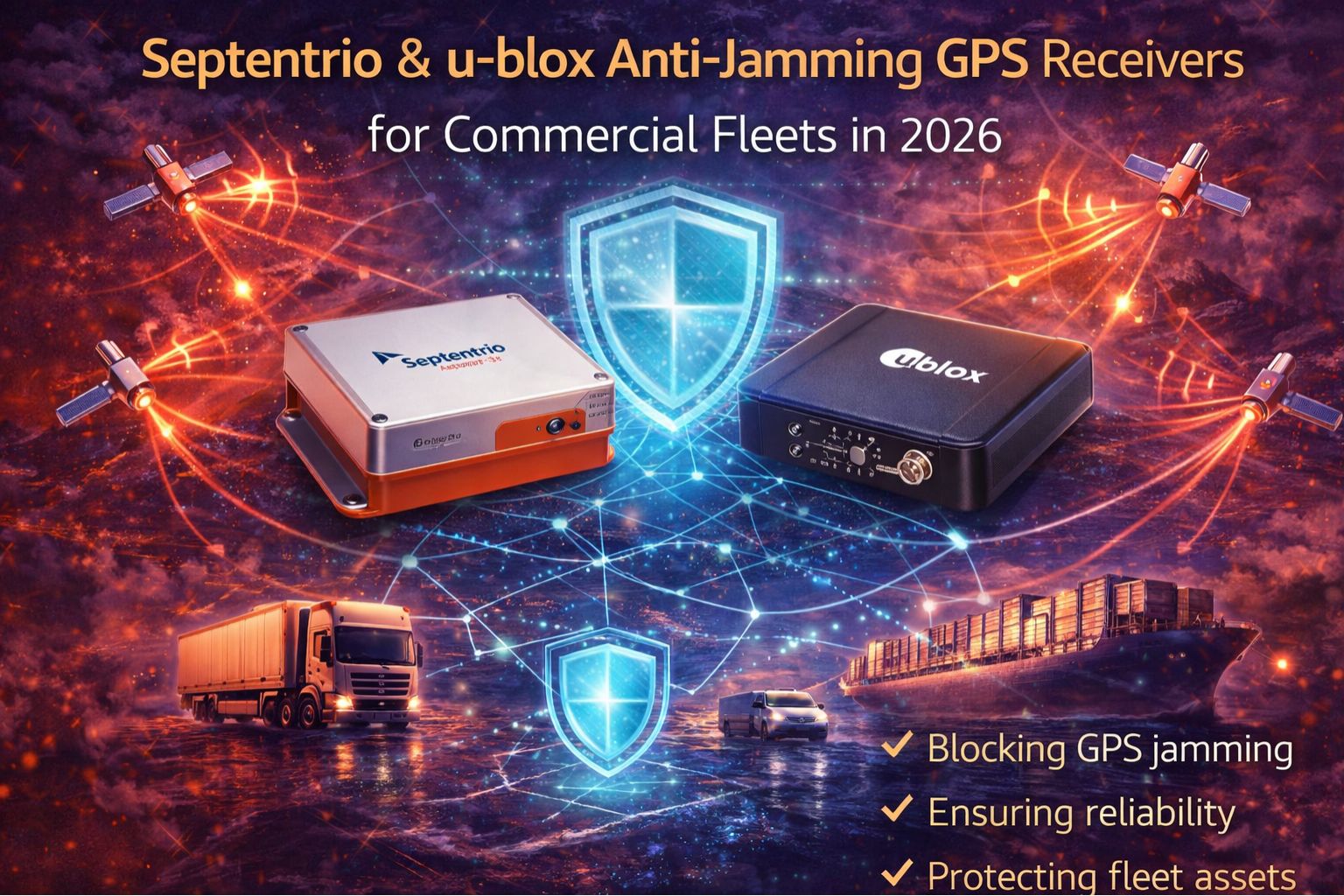 Septentrio u-blox anti jamming GPS receiver for commercial fleet 2026