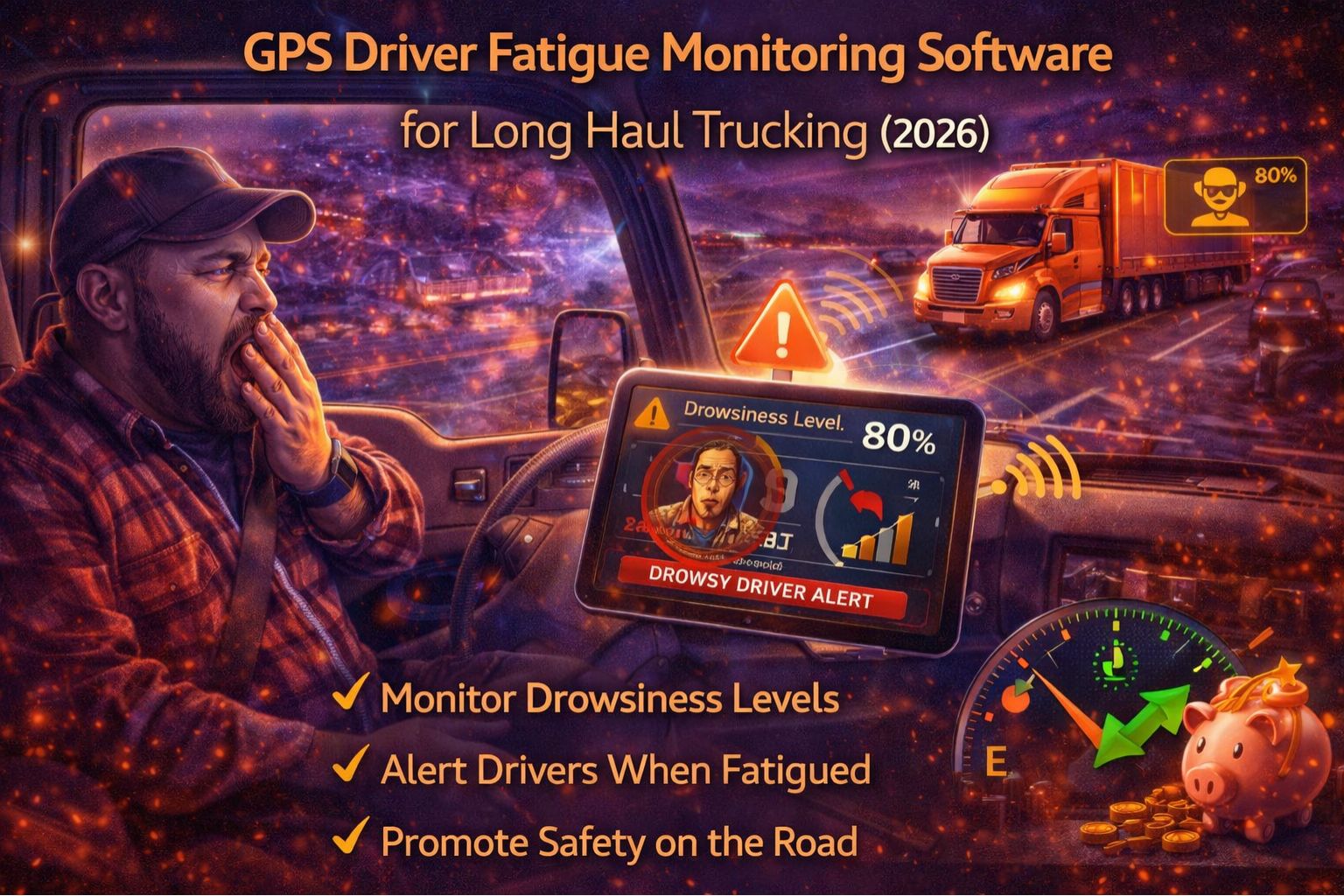 GPS driver fatigue monitoring software for long haul trucking 2026