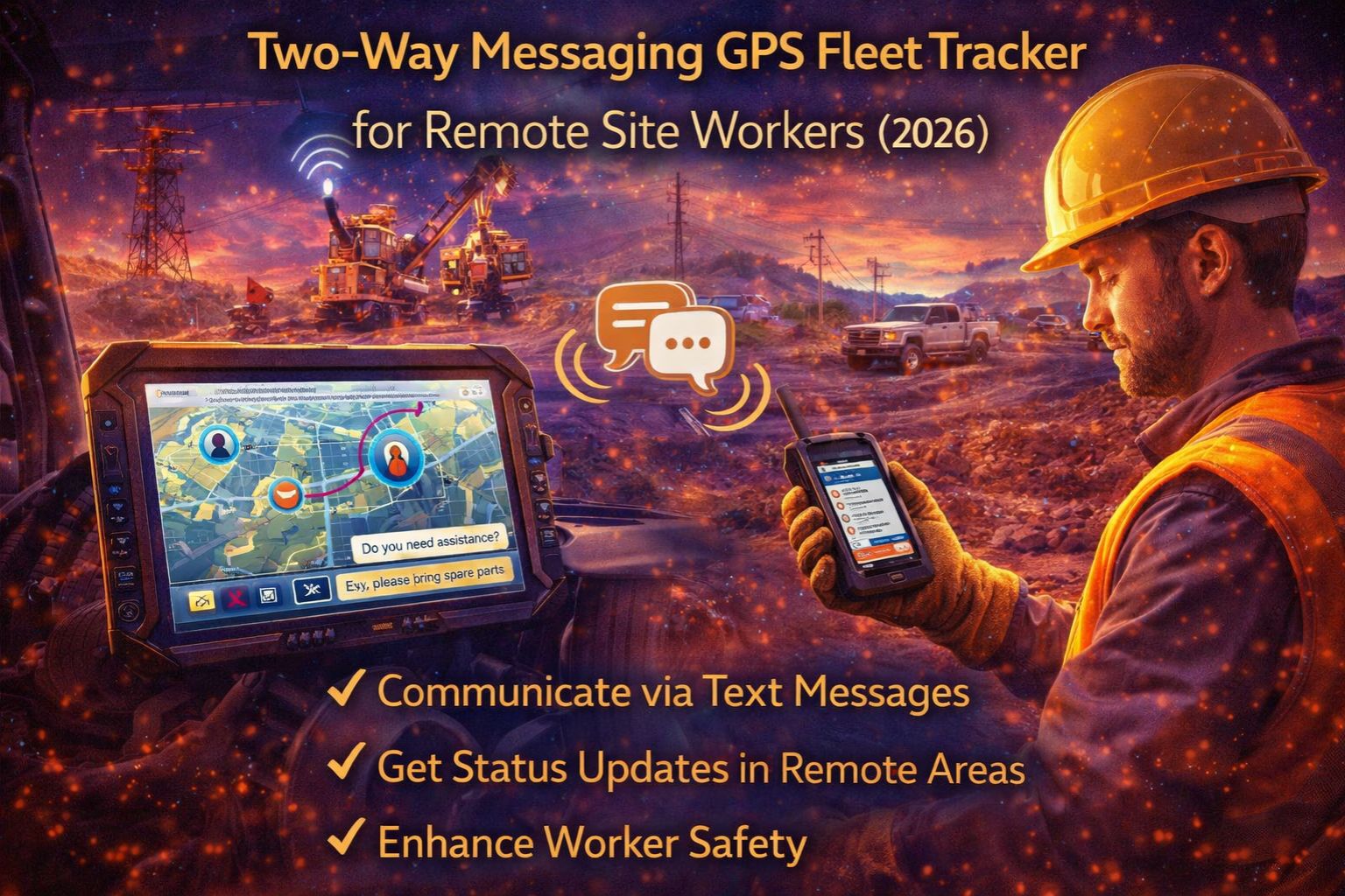 two way messaging GPS fleet tracker for remote site workers 2026