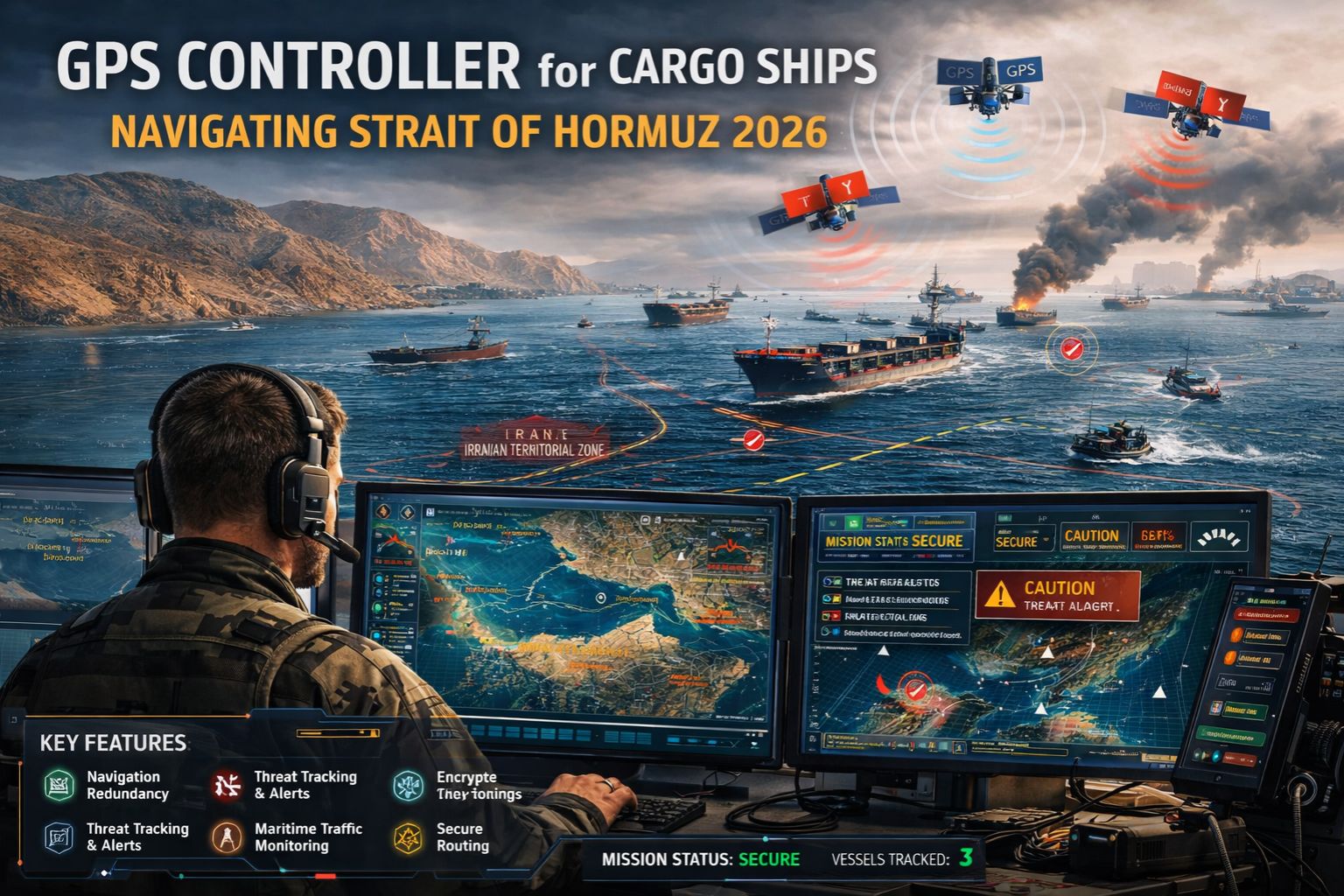 GPS Controller for cargo ships navigating Strait of Hormuz 2026